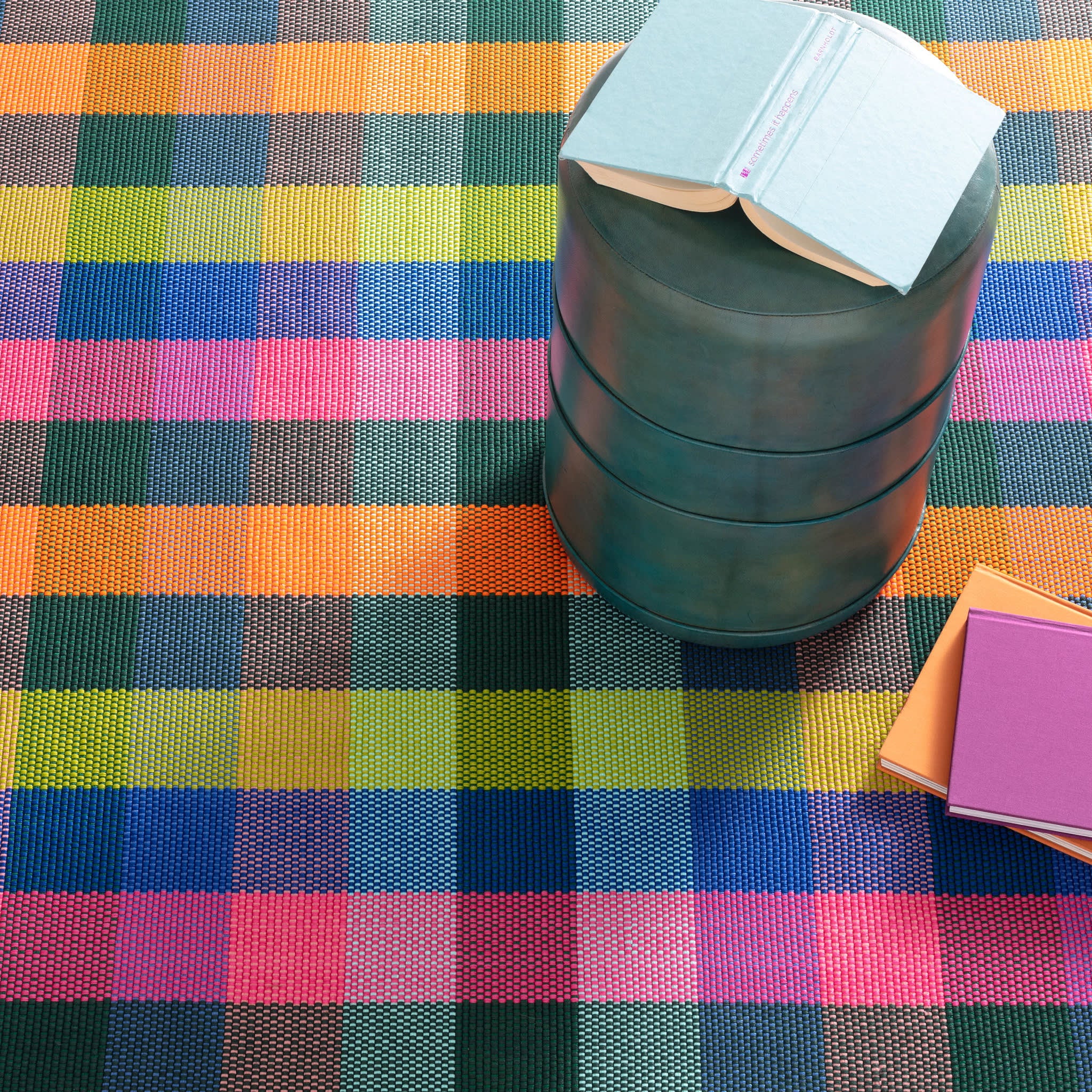 Happy Plaid Handwoven Indoor/Outdoor Rug | Multi - Image 6