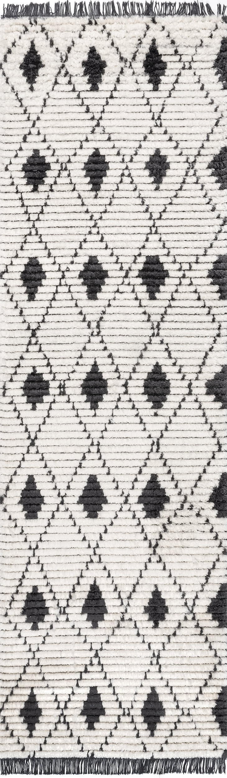 Harlequin Trellis Tasseled Rug | Beige