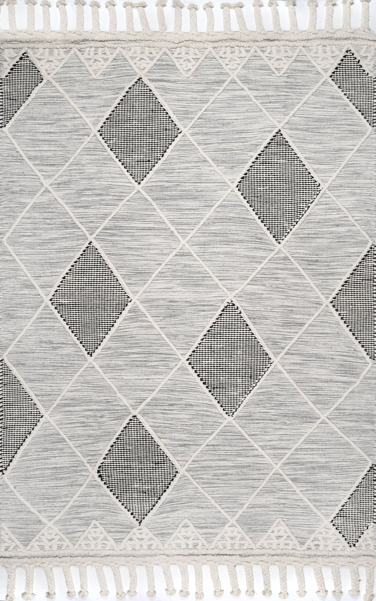 Harlequined Tiles Rug | Ivory