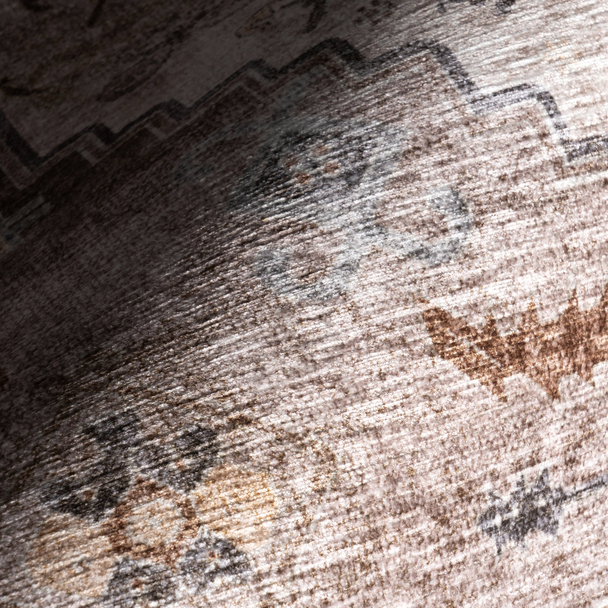 Harmoni Medallion Spill Proof Washable Rug | Brown - Image 3