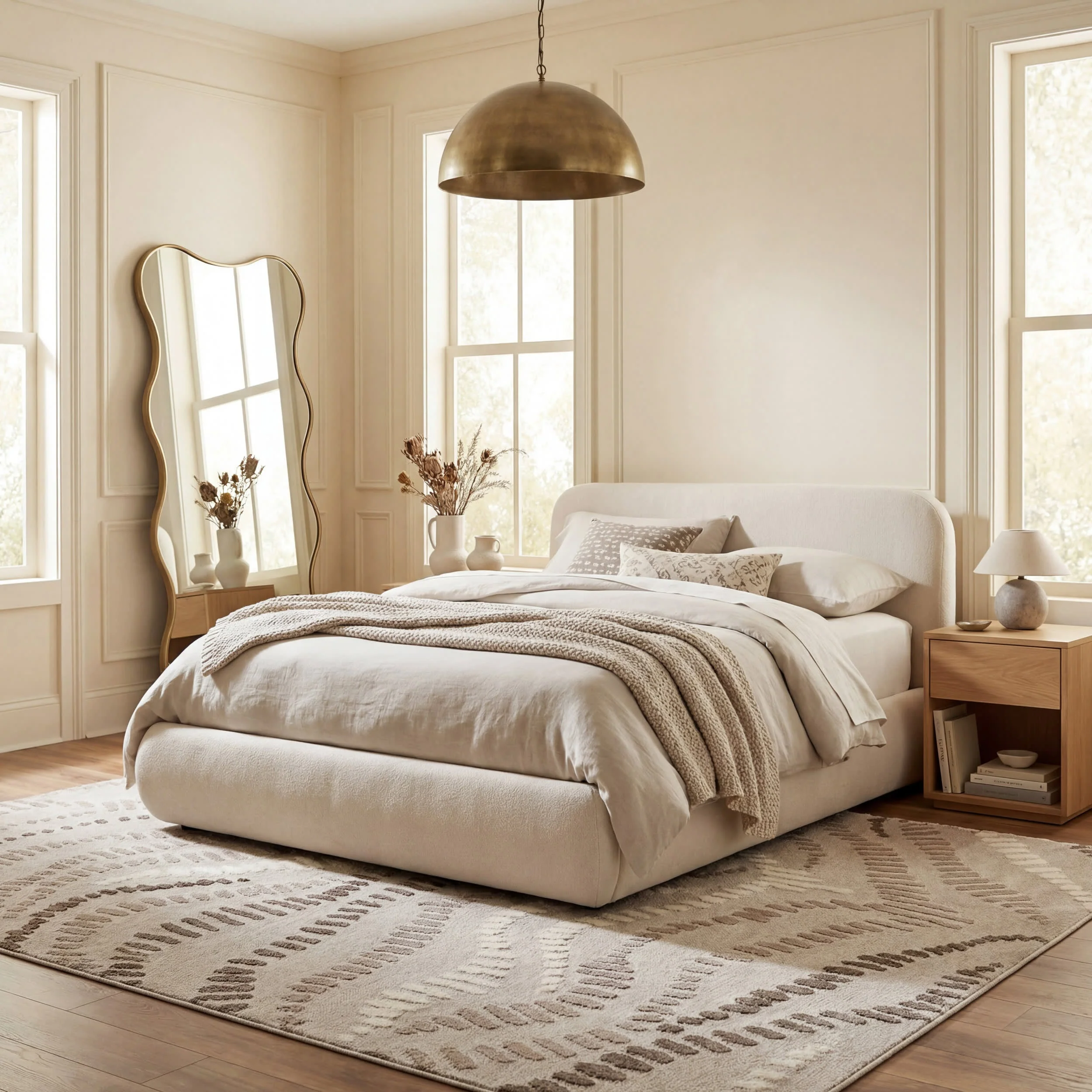 Harrah Modern Abstract Rug | Beige - Image 10