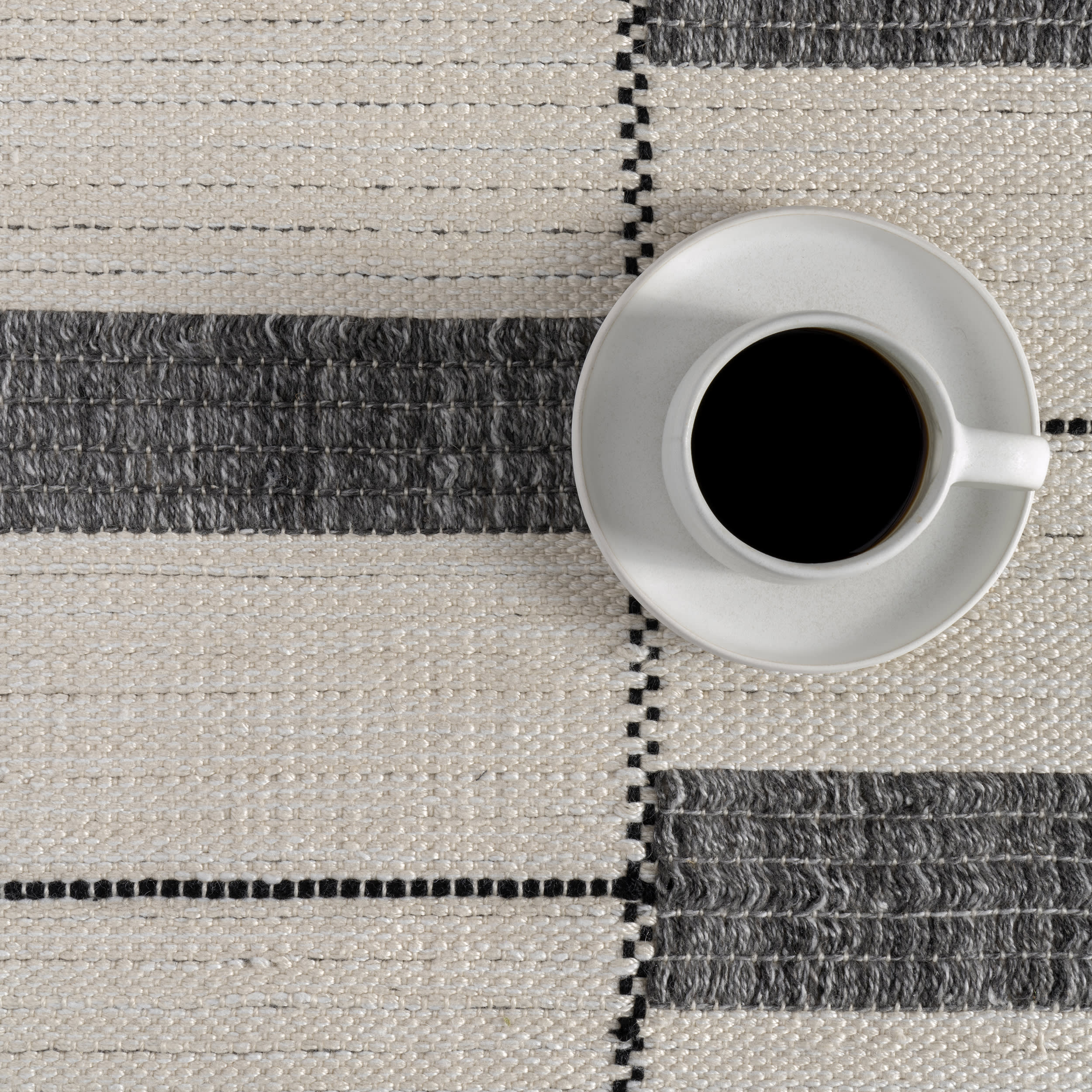 Harvey Geometric Flatweave Rug | Ivory - Image 7