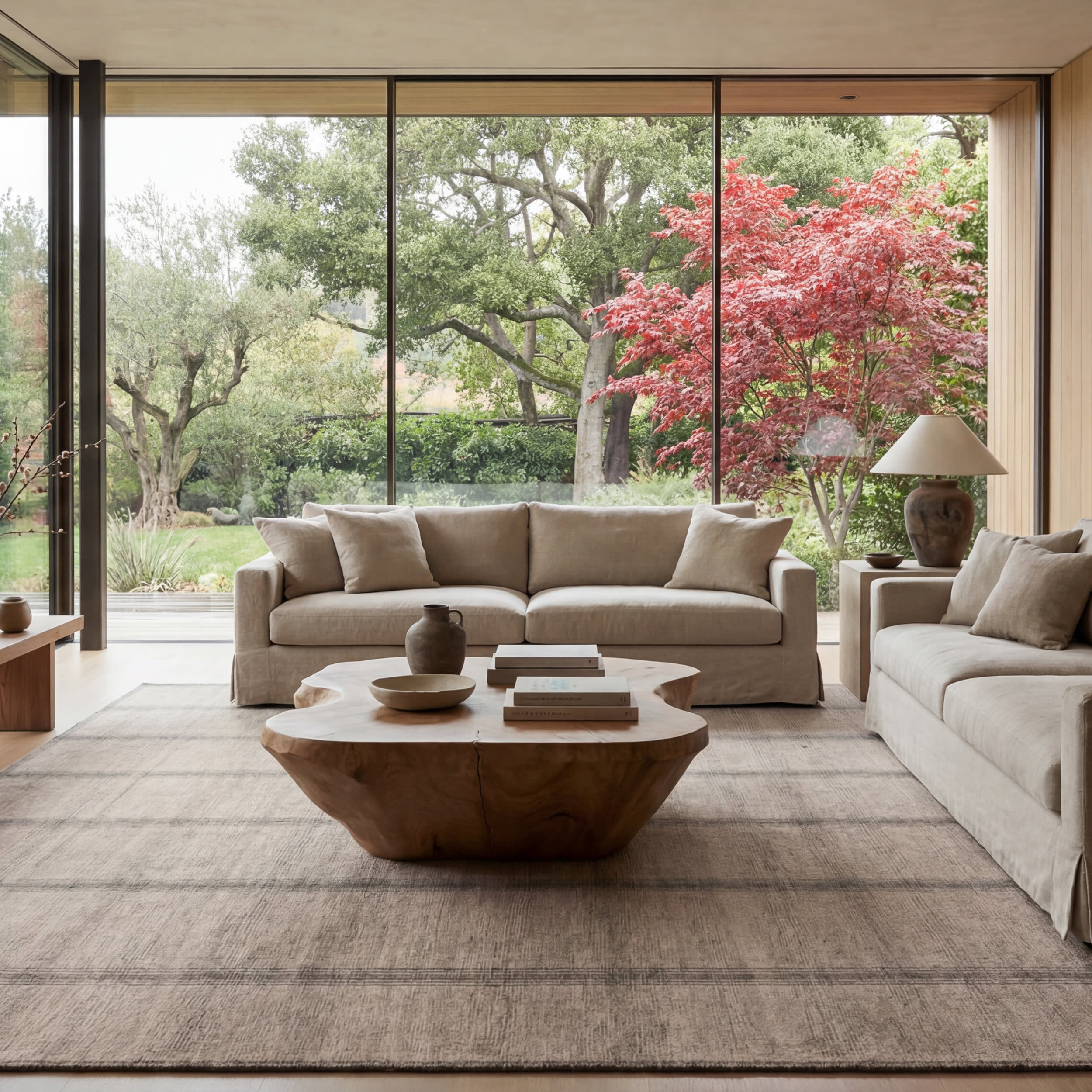 Hathi Striped Washable Rug | Tan - Image 2