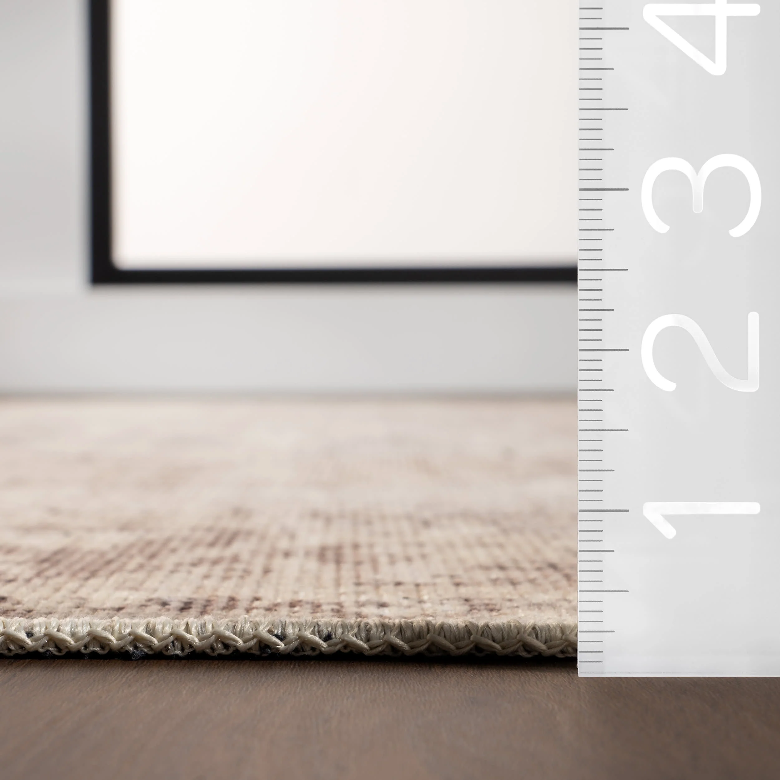 Hattie Medallion Washable Rug | Beige - Image 5