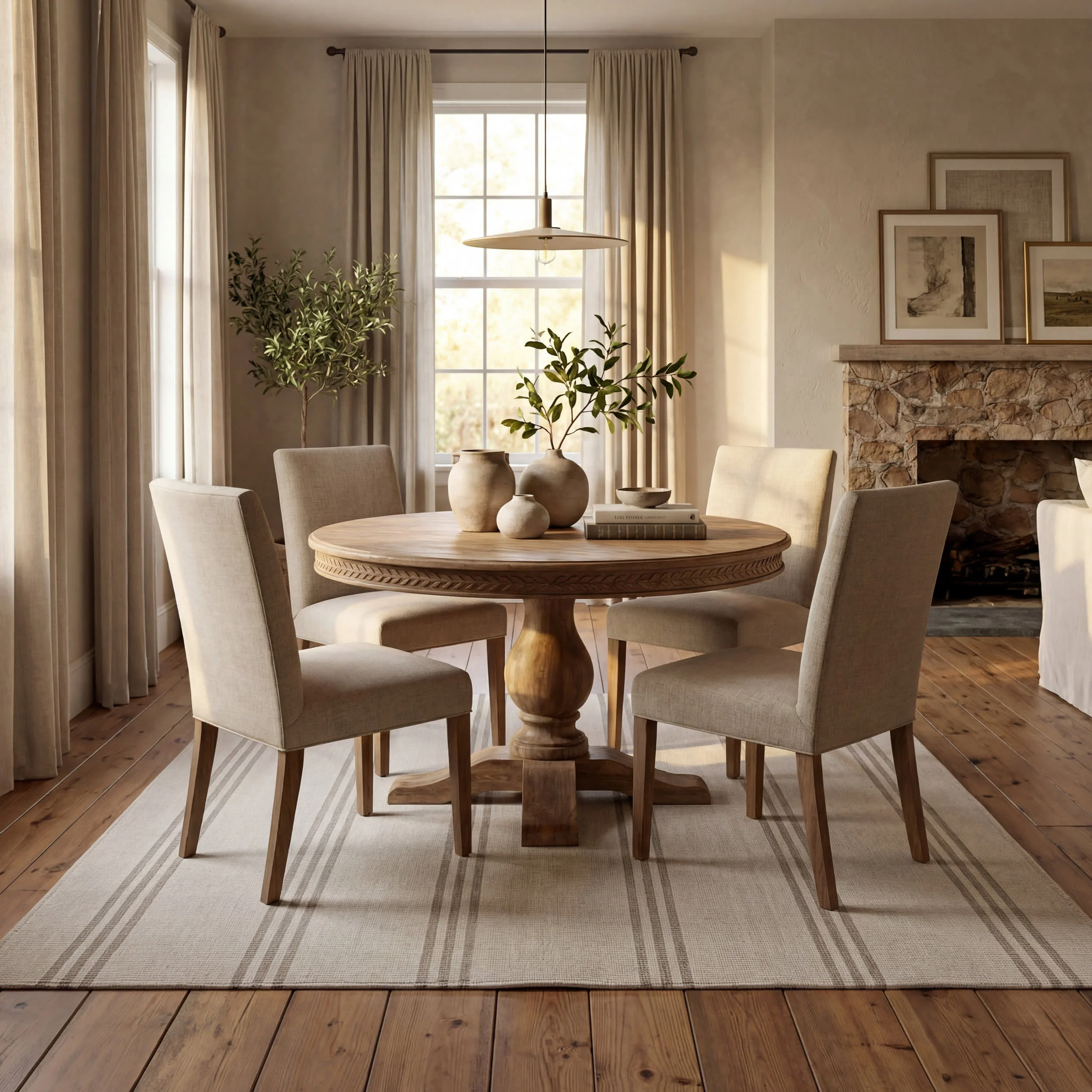 Hawthorn Striped Wool Rug | Ivory - Image 6