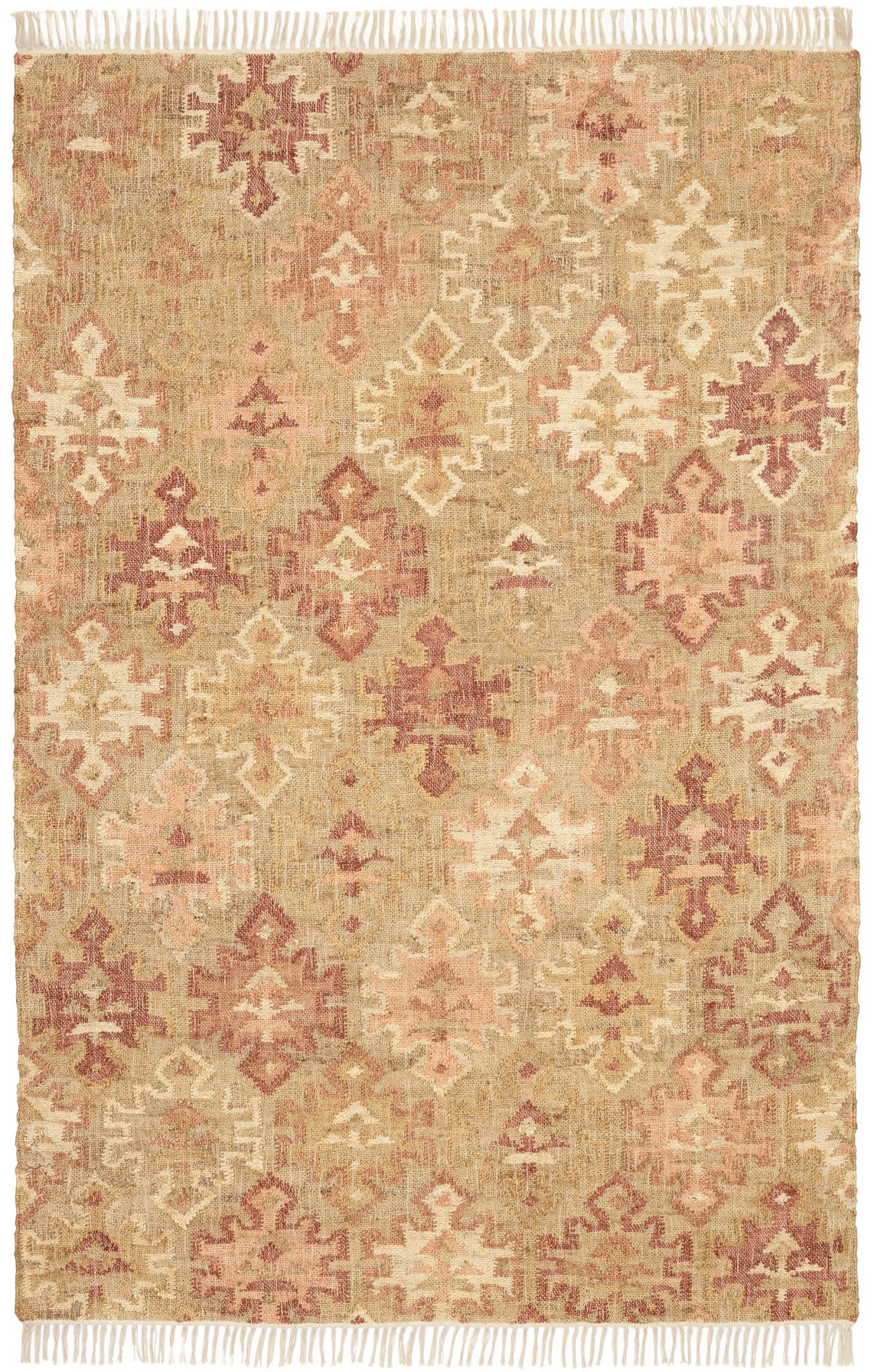 Hazel Handwoven Jute Rug | Pink