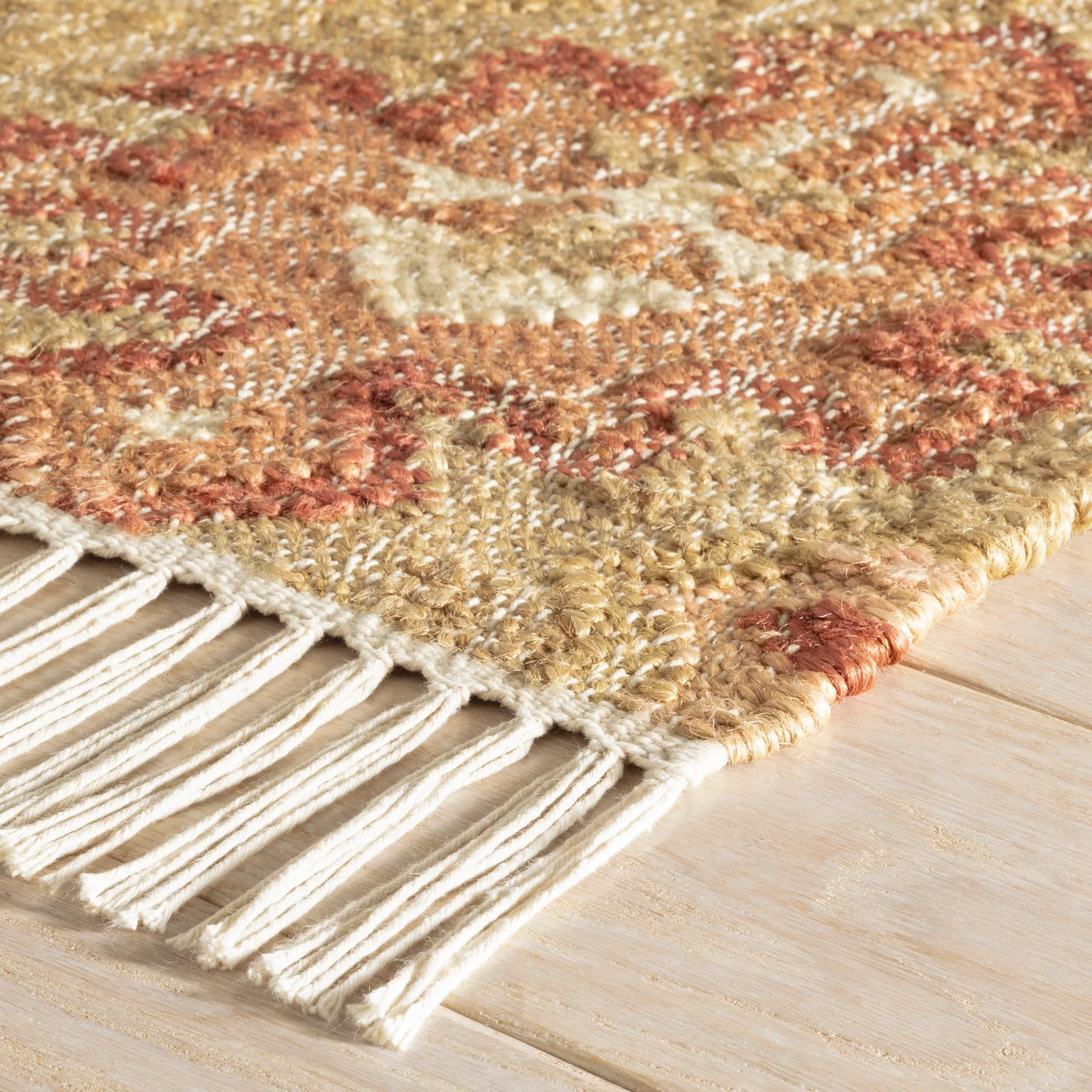 Hazel Handwoven Jute Rug | Pink - Image 4