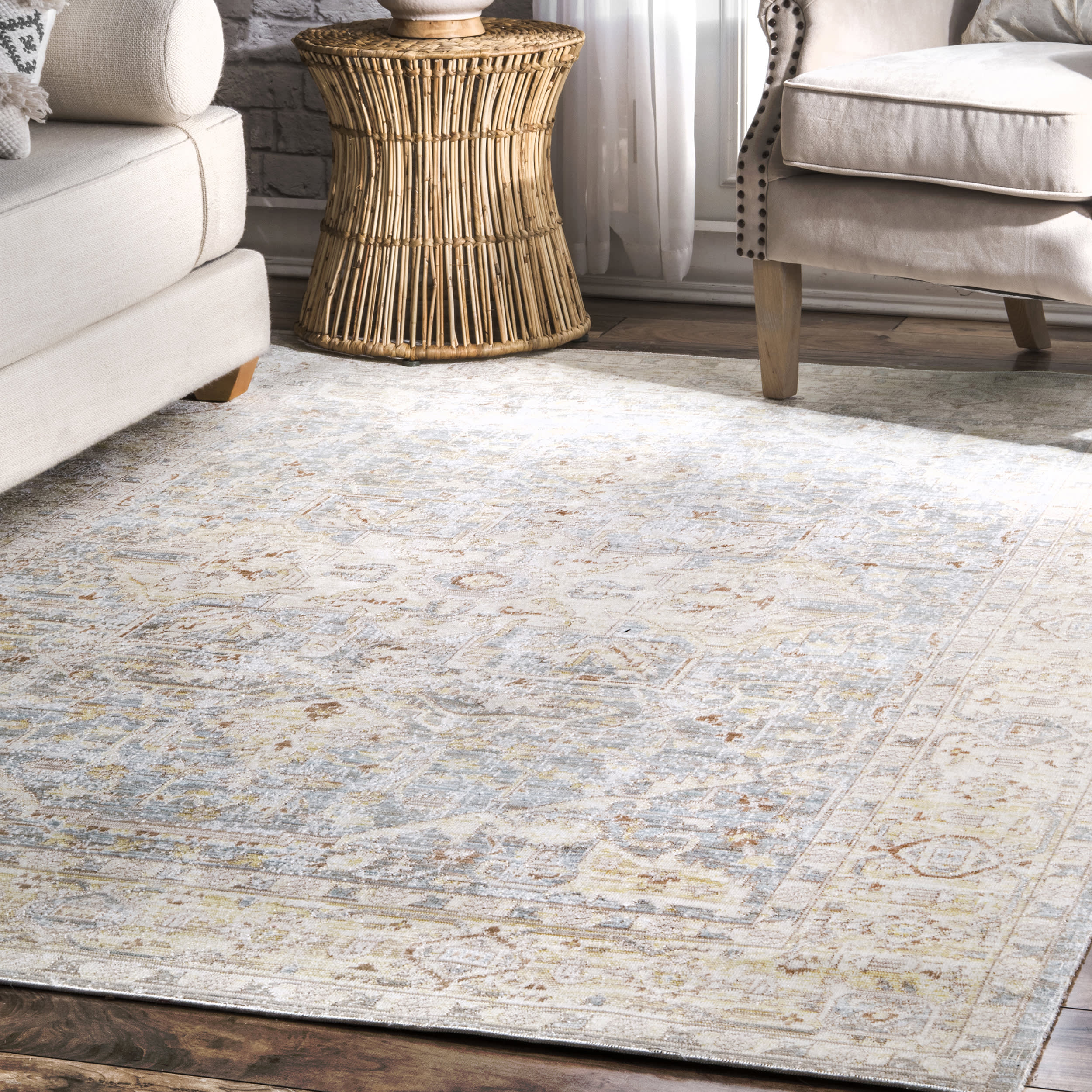 Hedera Medallion Rug | Beige - Image 2