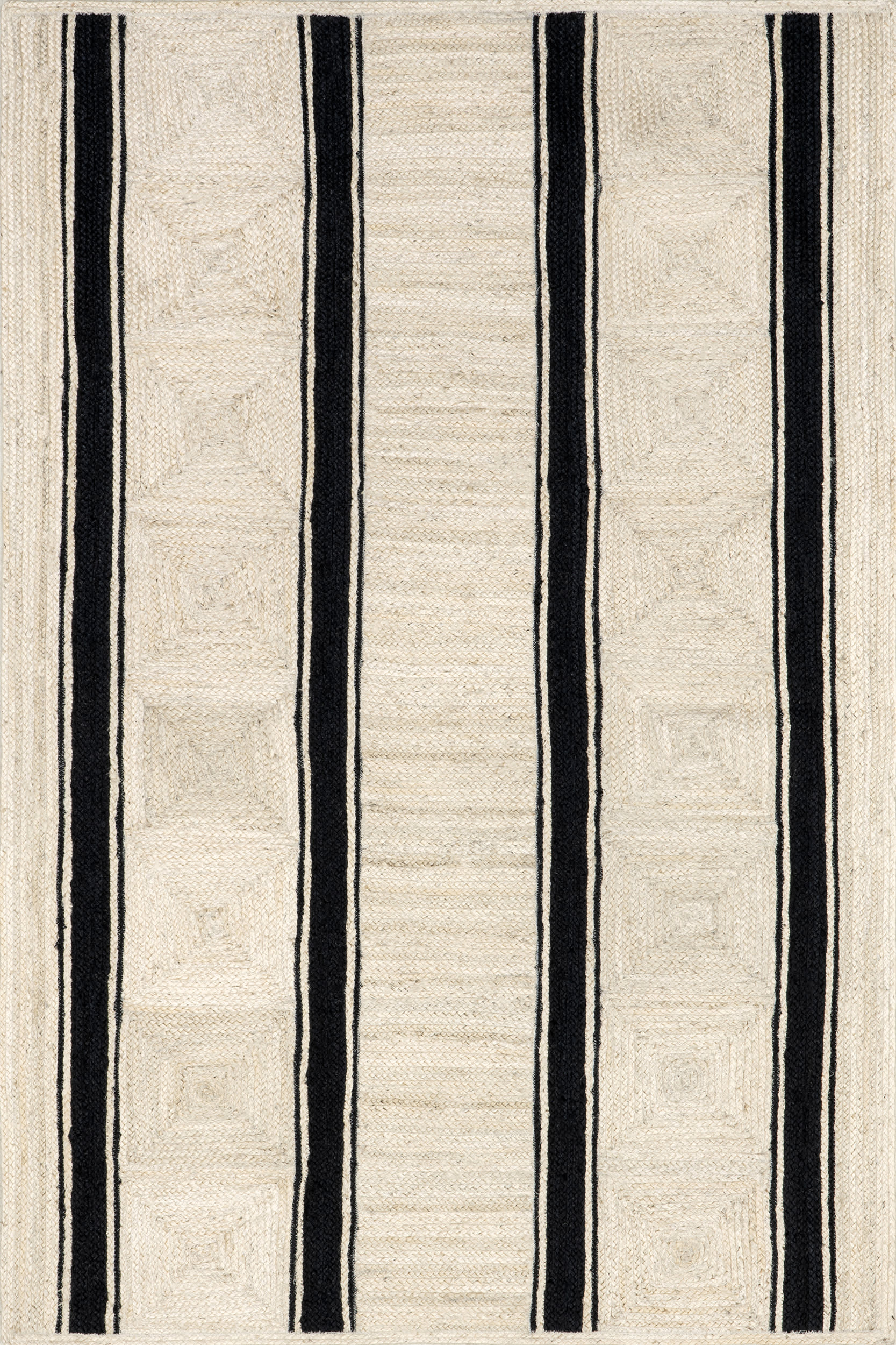Hedgerow Striped Jute Rug | Ivory