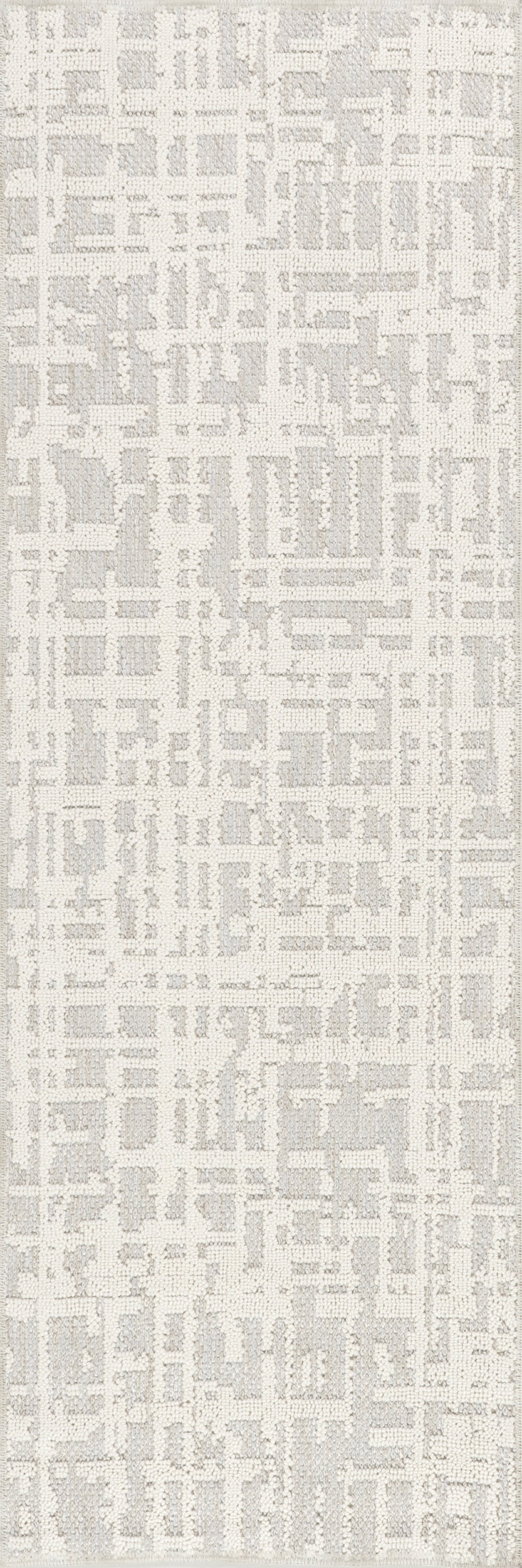 Helga Abstract Washable Rug | Light Grey