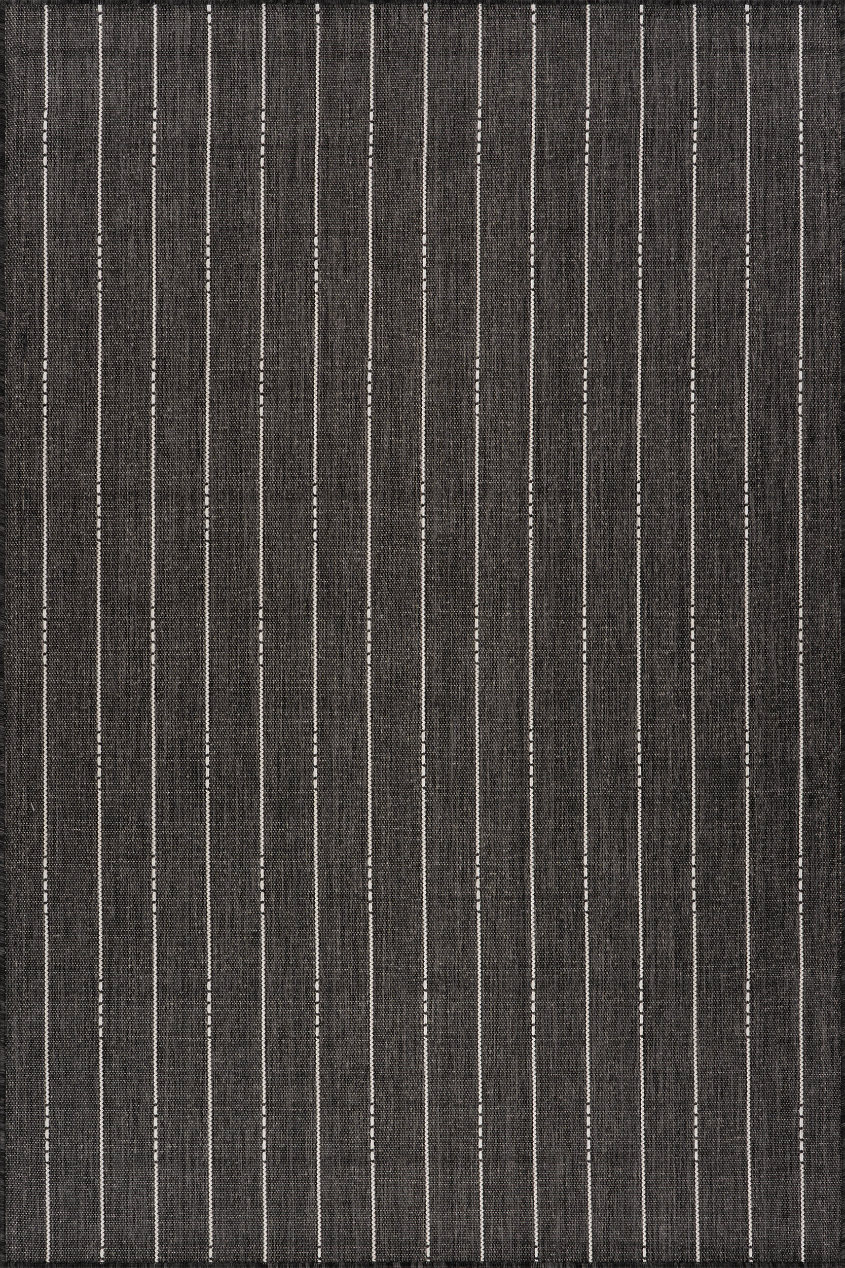 Helia Modern Striped Indoor/Outdoor Rug | Charcoal