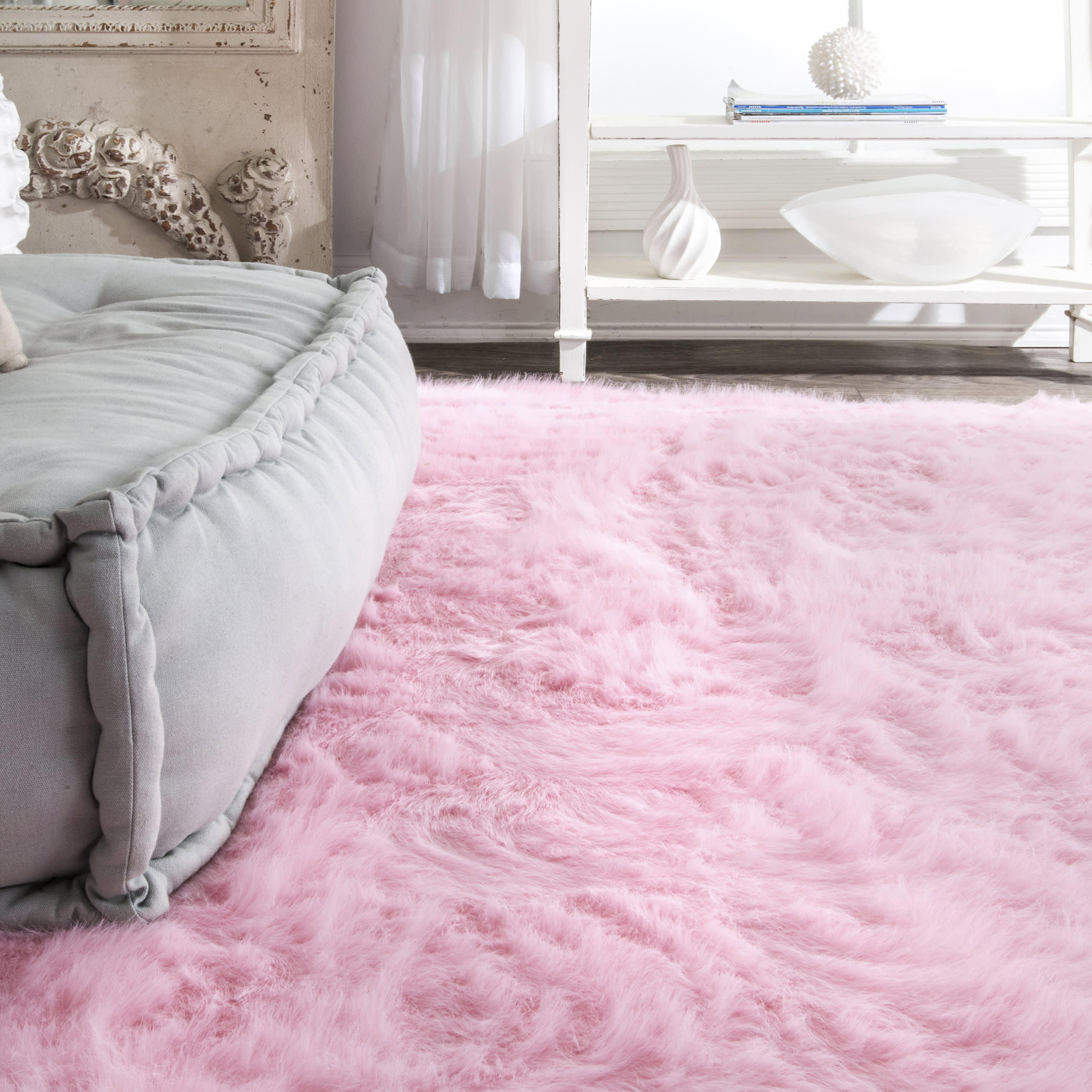 Hermione Shag Rug | Pink - Image 4