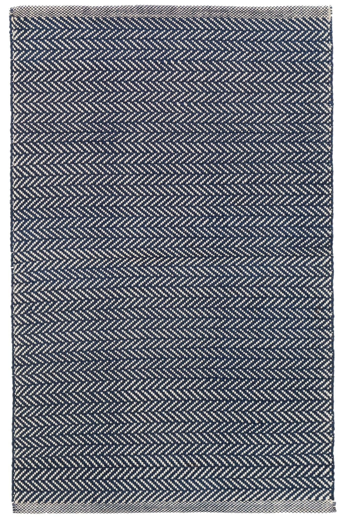 Herringbone Handwoven Cotton Rug | Indigo