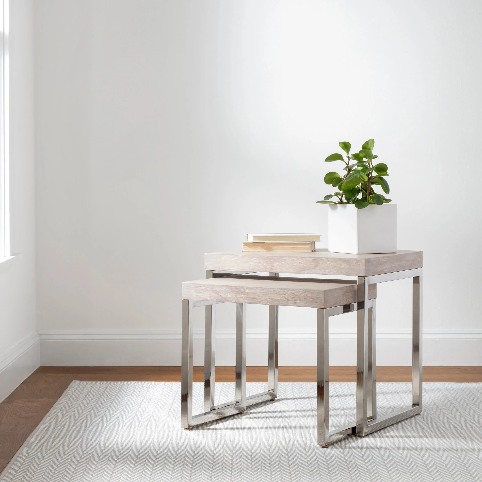 Herringbone Handwoven Indoor/Outdoor Custom Rug | Pearl Grey/White - Image 2