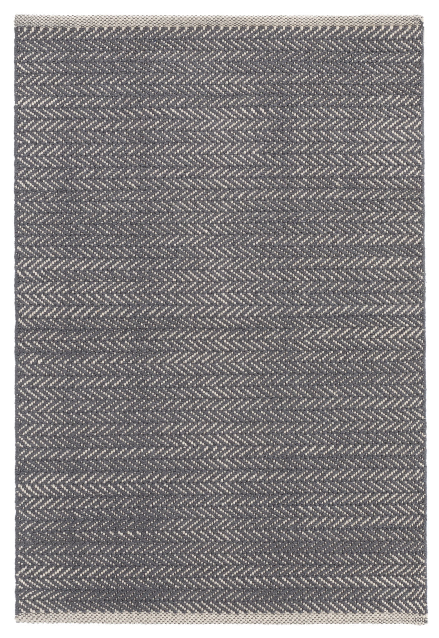 Herringbone Handwoven Cotton Rug | Shale