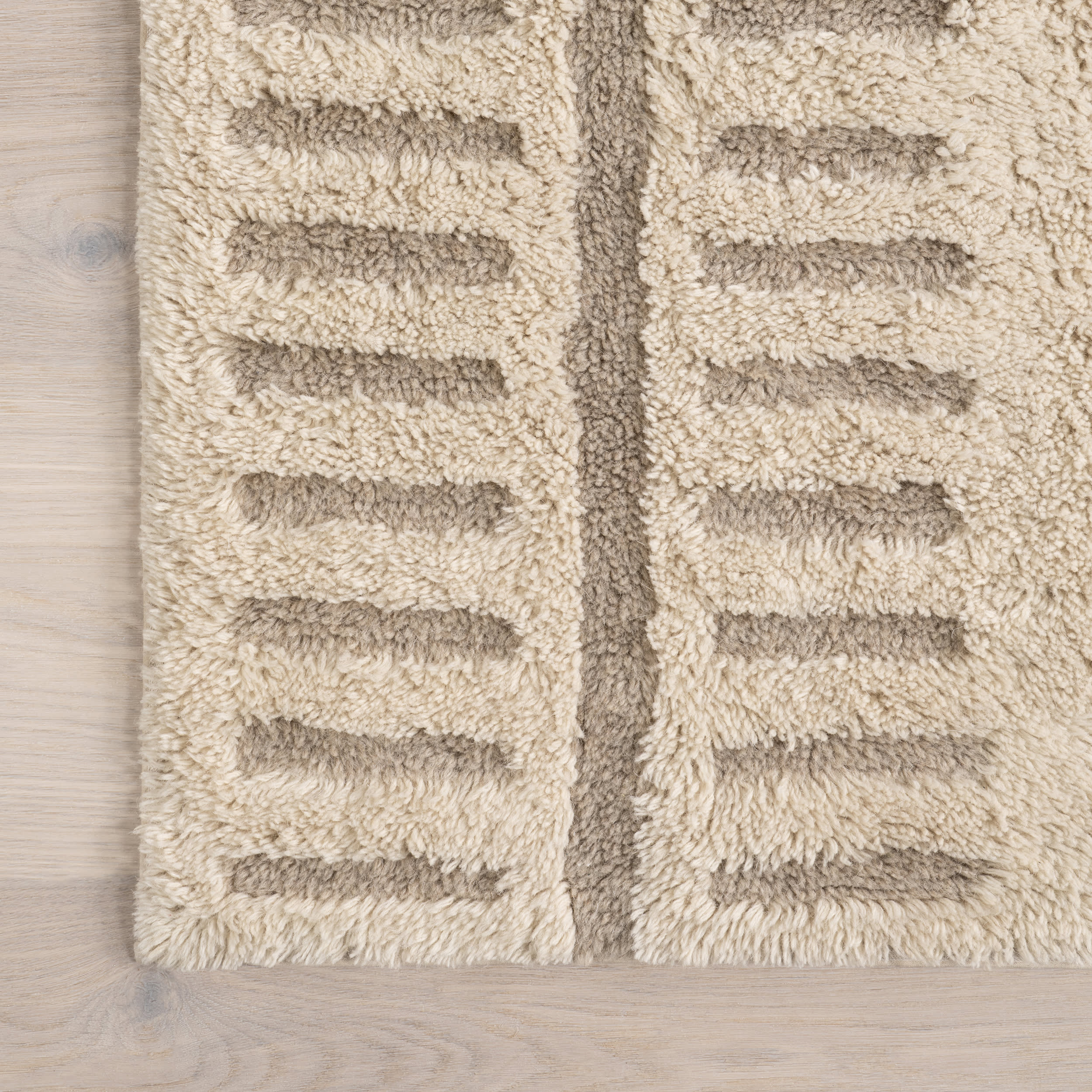 Hester Geometric Wool Washable Rug | Ivory - Image 3