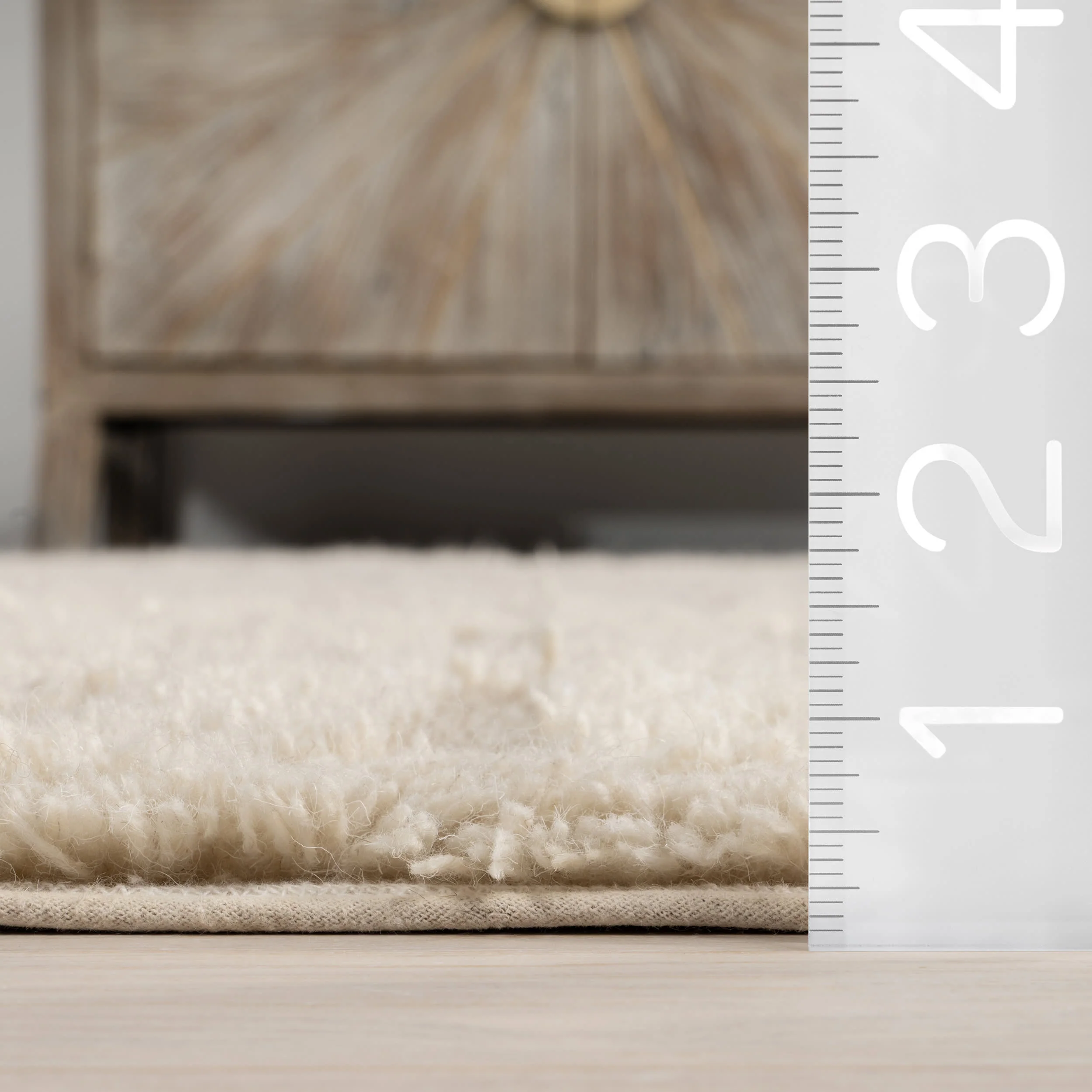Hester Geometric Wool Washable Rug | Ivory - Image 5