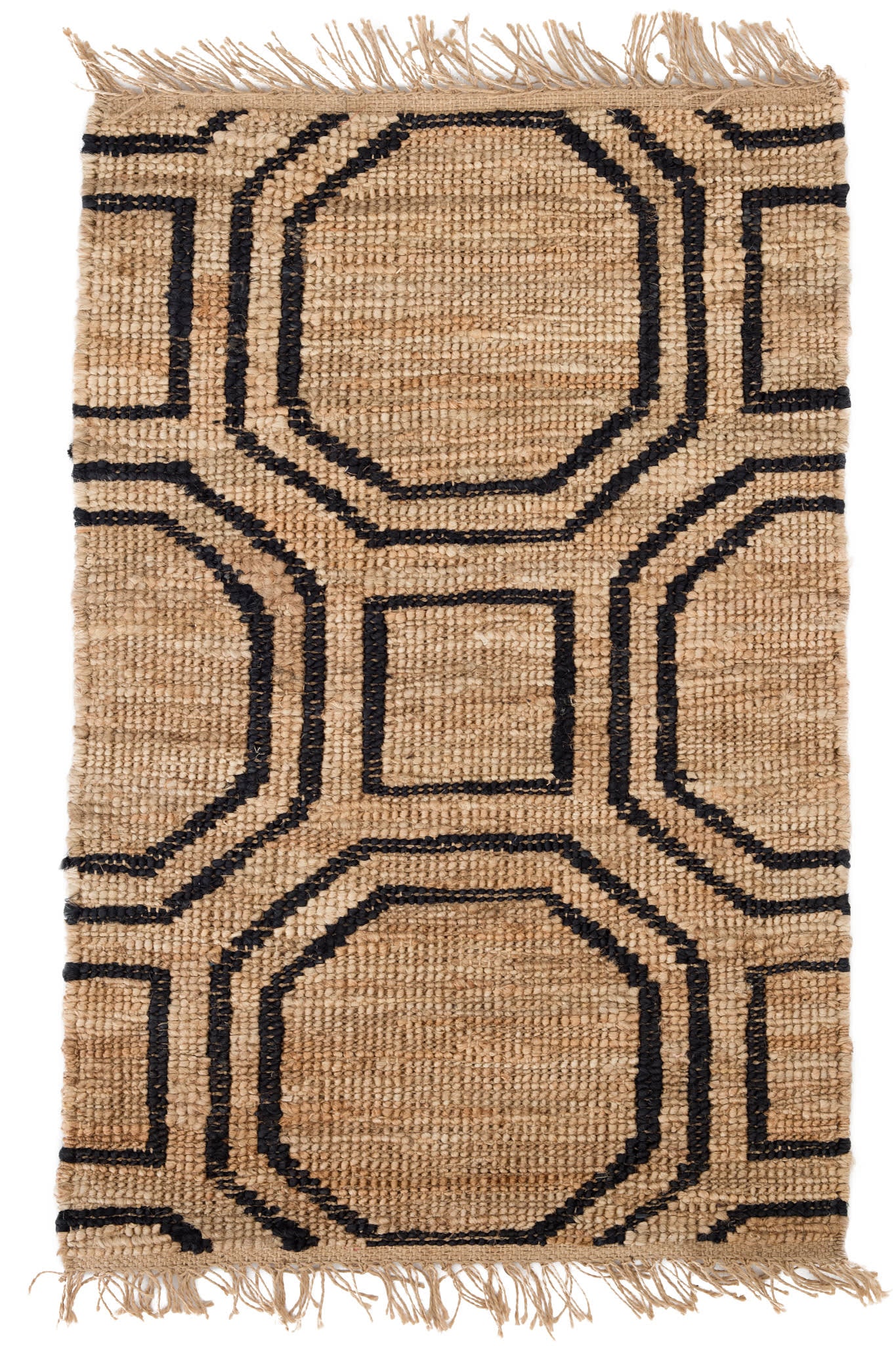 Hexile Hand Knotted Jute Rug | Neutral