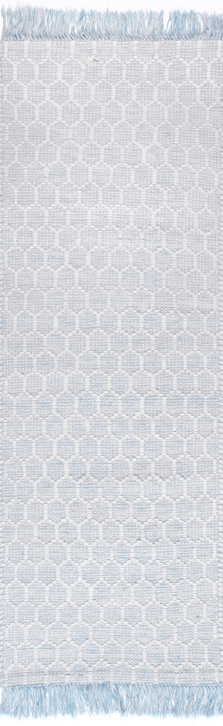 Hive Fringed Rug | Baby Blue