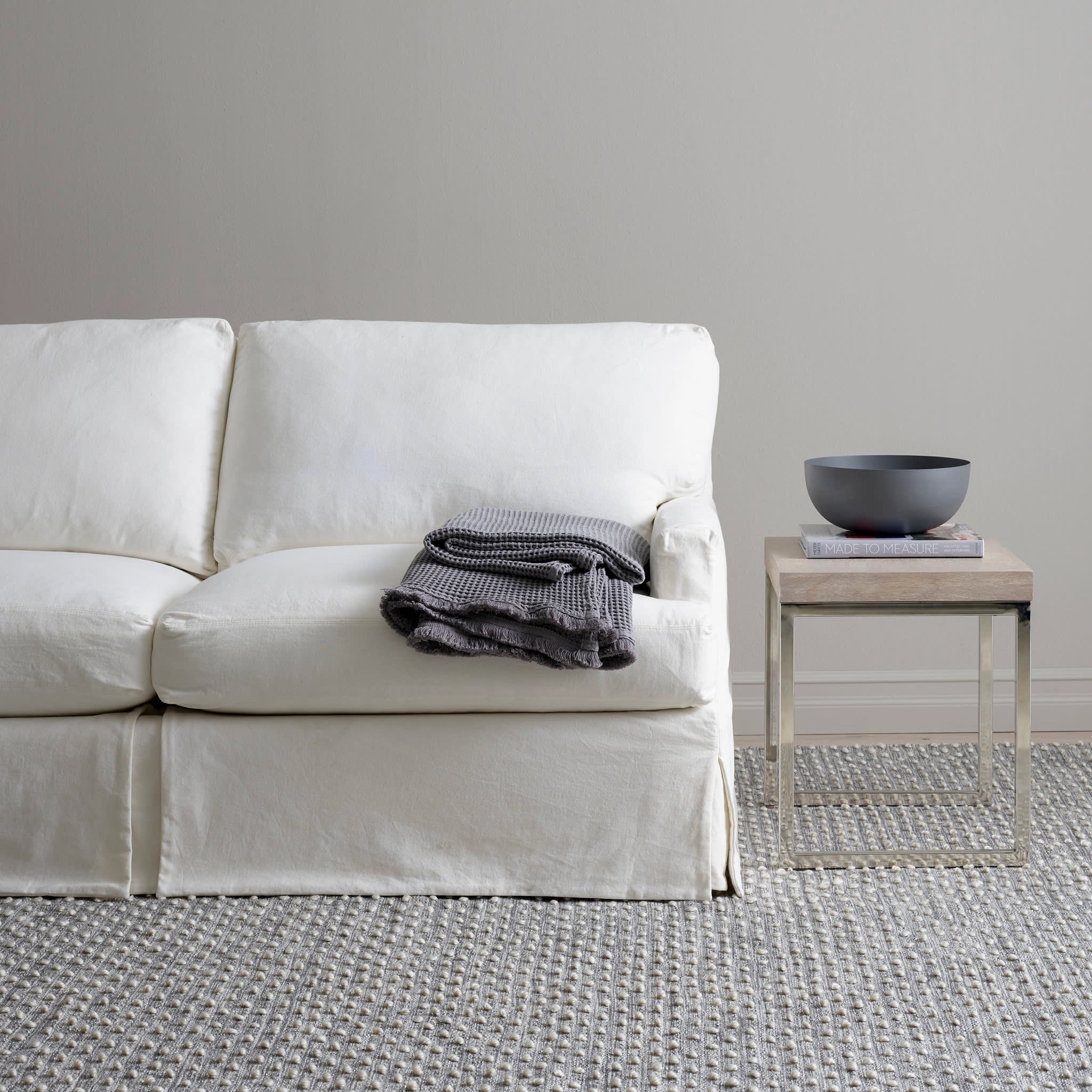 Hobnail Handwoven Performance Rug | Grey - Image 2