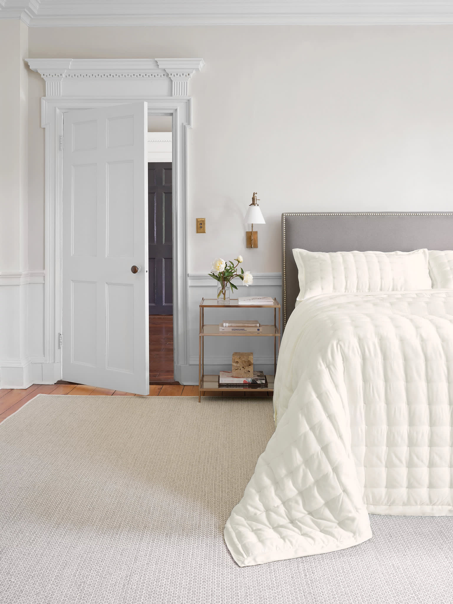 Honeycomb Handwoven Wool Rug | Ivory/Grey - Image 2