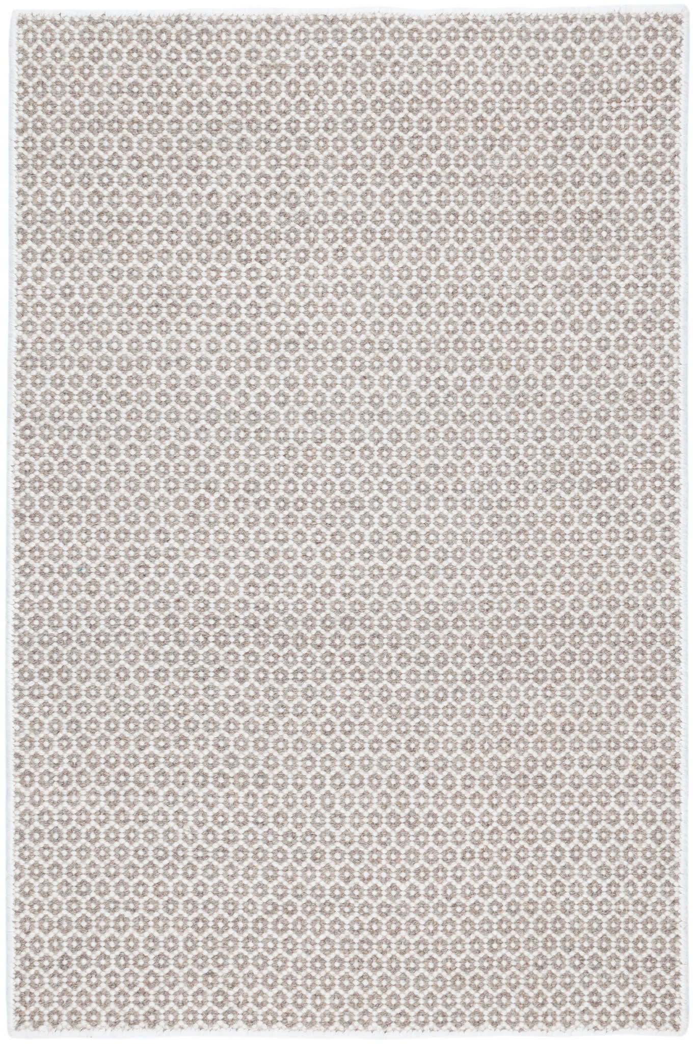Honeycomb Handwoven Wool Rug | Ivory/Grey - Image 9