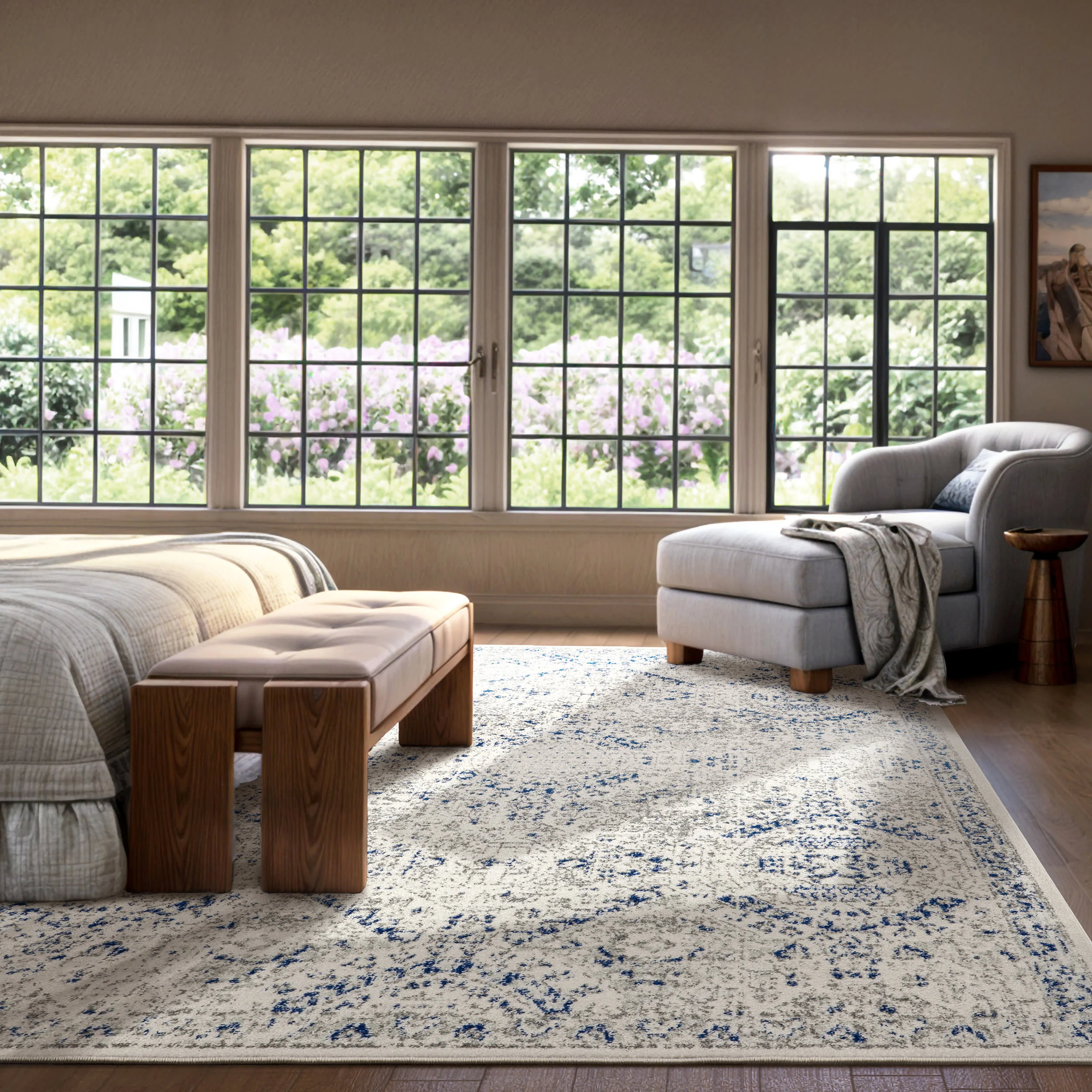 Honeycomb Labyrinth Rug | Blue - Image 6