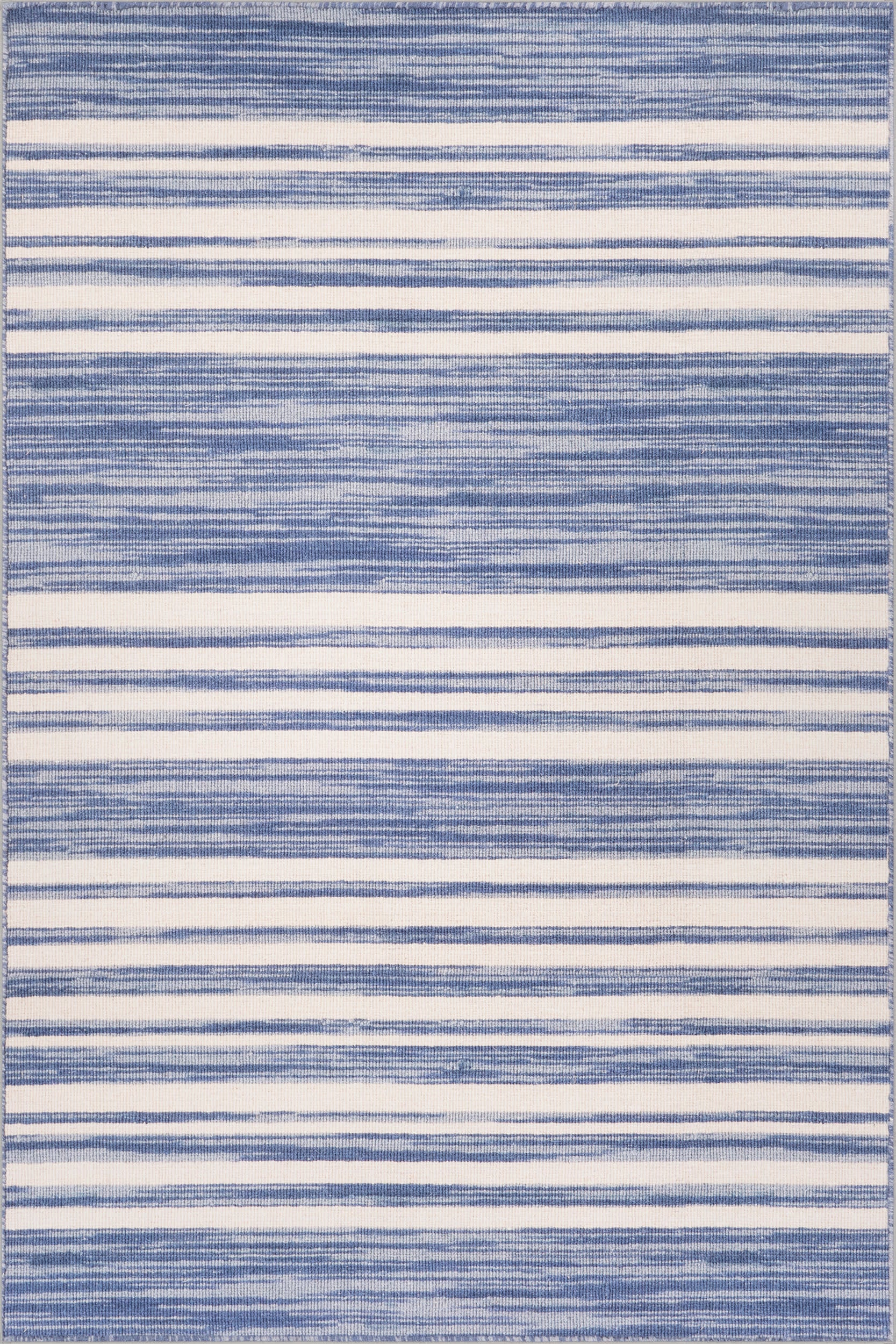 Ilae Coastal Striped Washable Rug | Blue