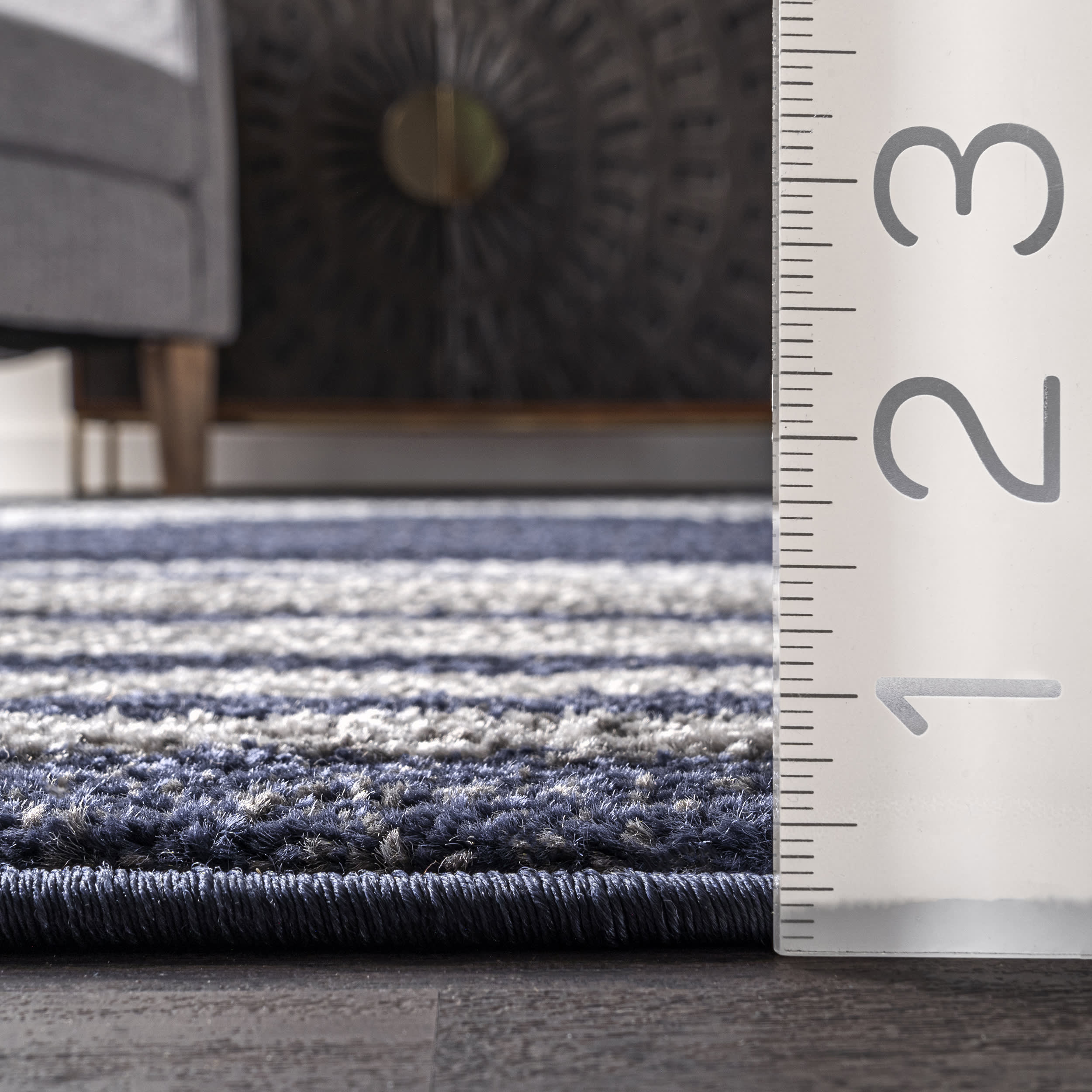 Iliana Striped Starfish Rug | Blue - Image 5