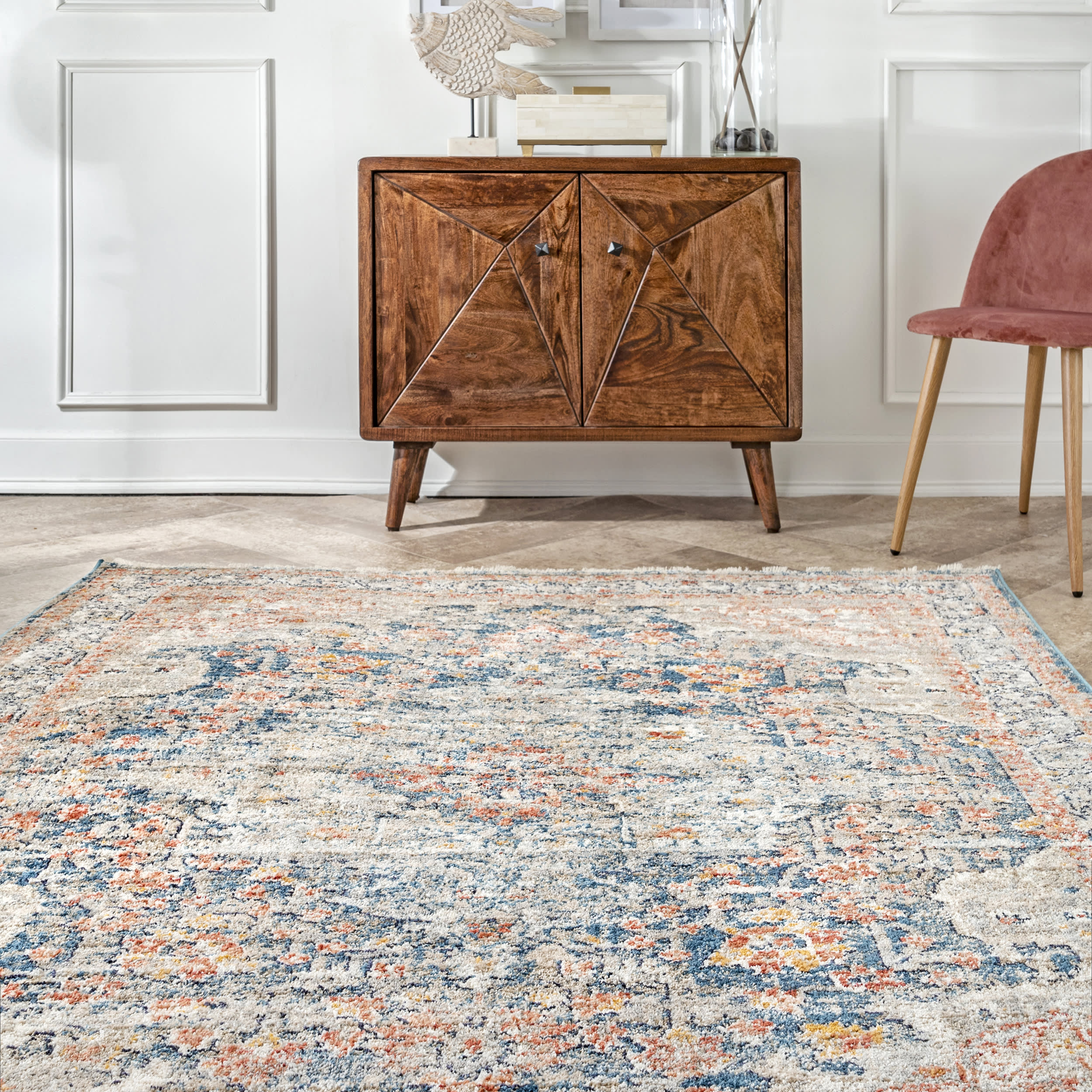 Impassioned Medallion Rug | Blue - Image 4