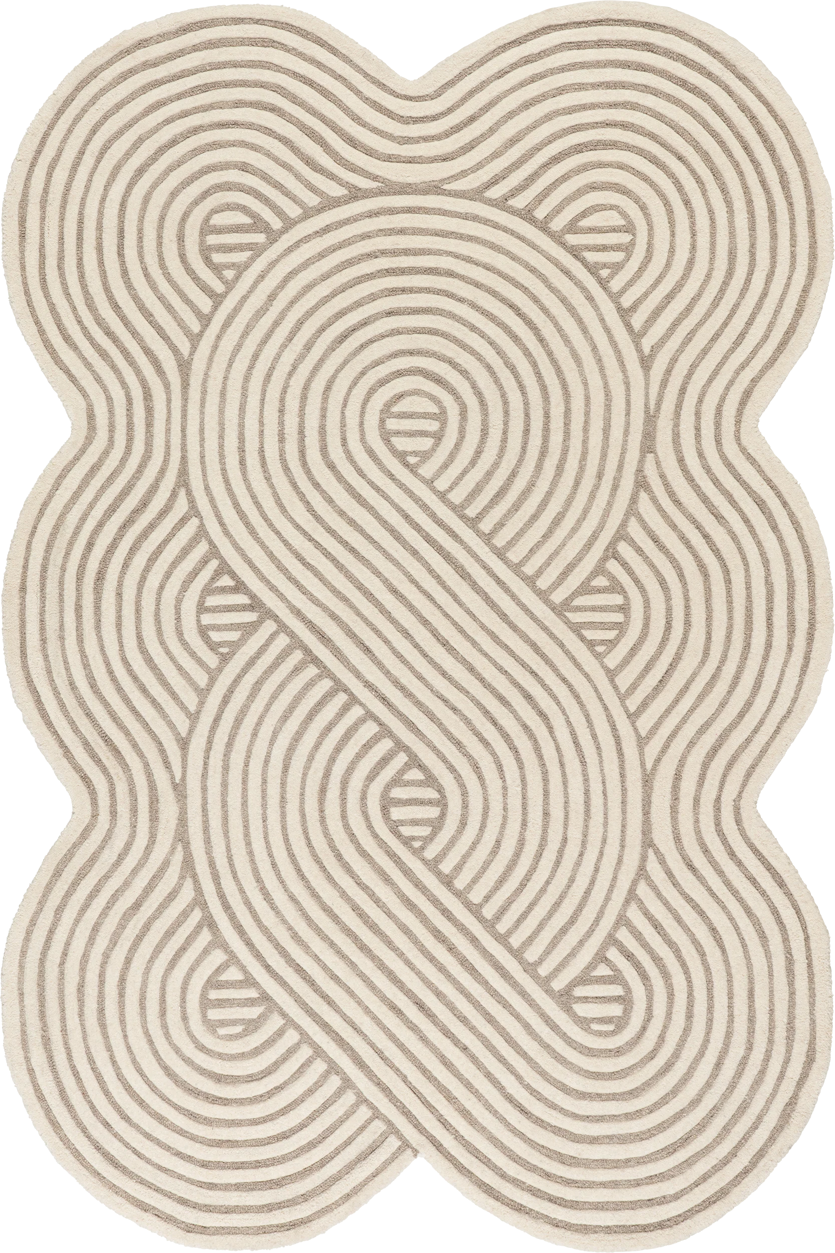 Indira Grooved Arc Rug | Ivory