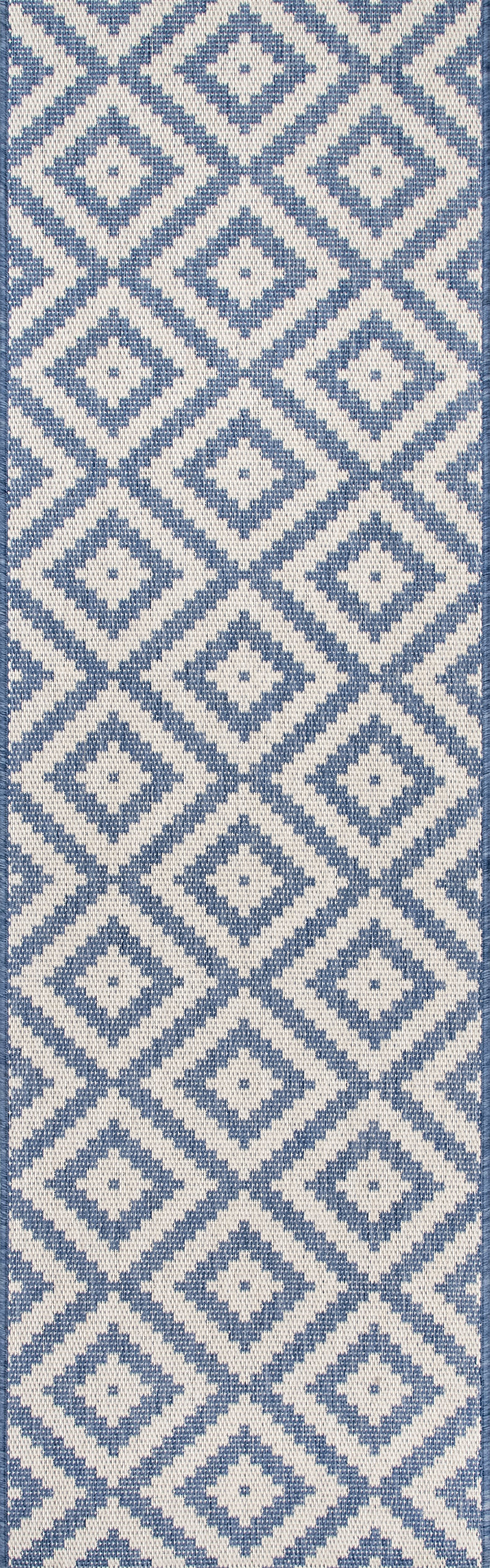 Indoor/Outdoor Diamond Trellis Rug | Blue