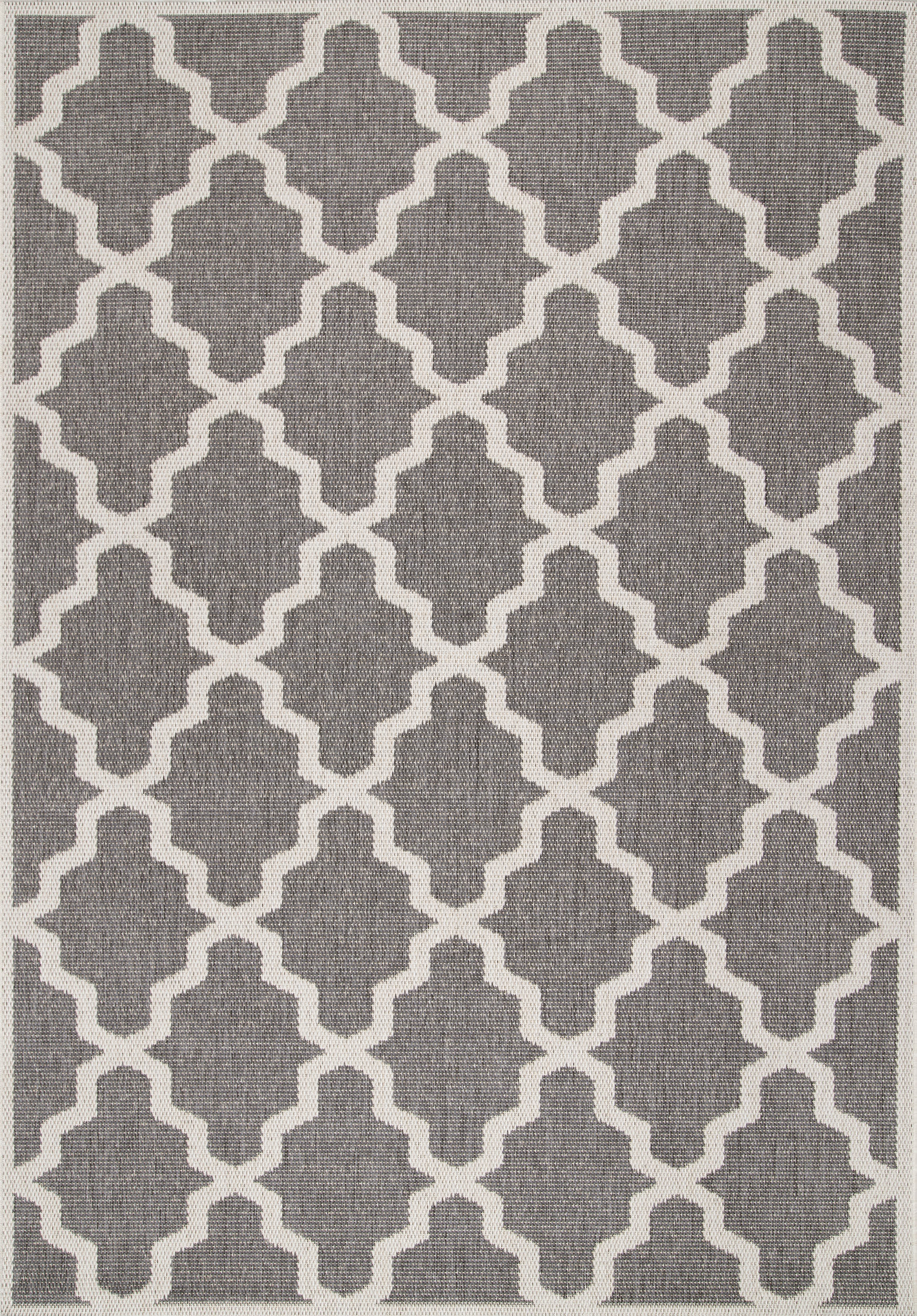 Indoor/Outdoor Moroccan Trellis Rug | Grey