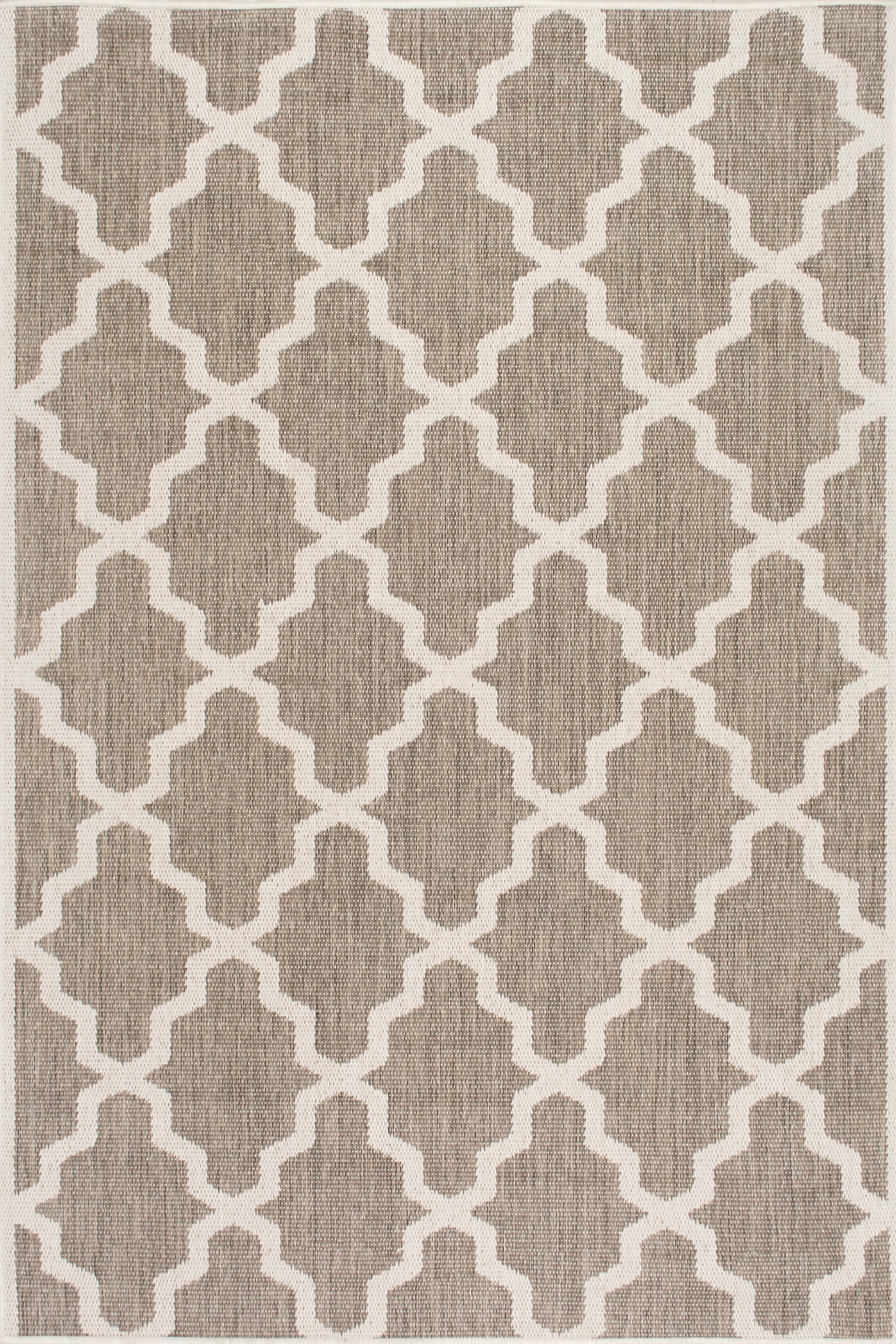 Indoor/Outdoor Moroccan Trellis Rug | Taupe