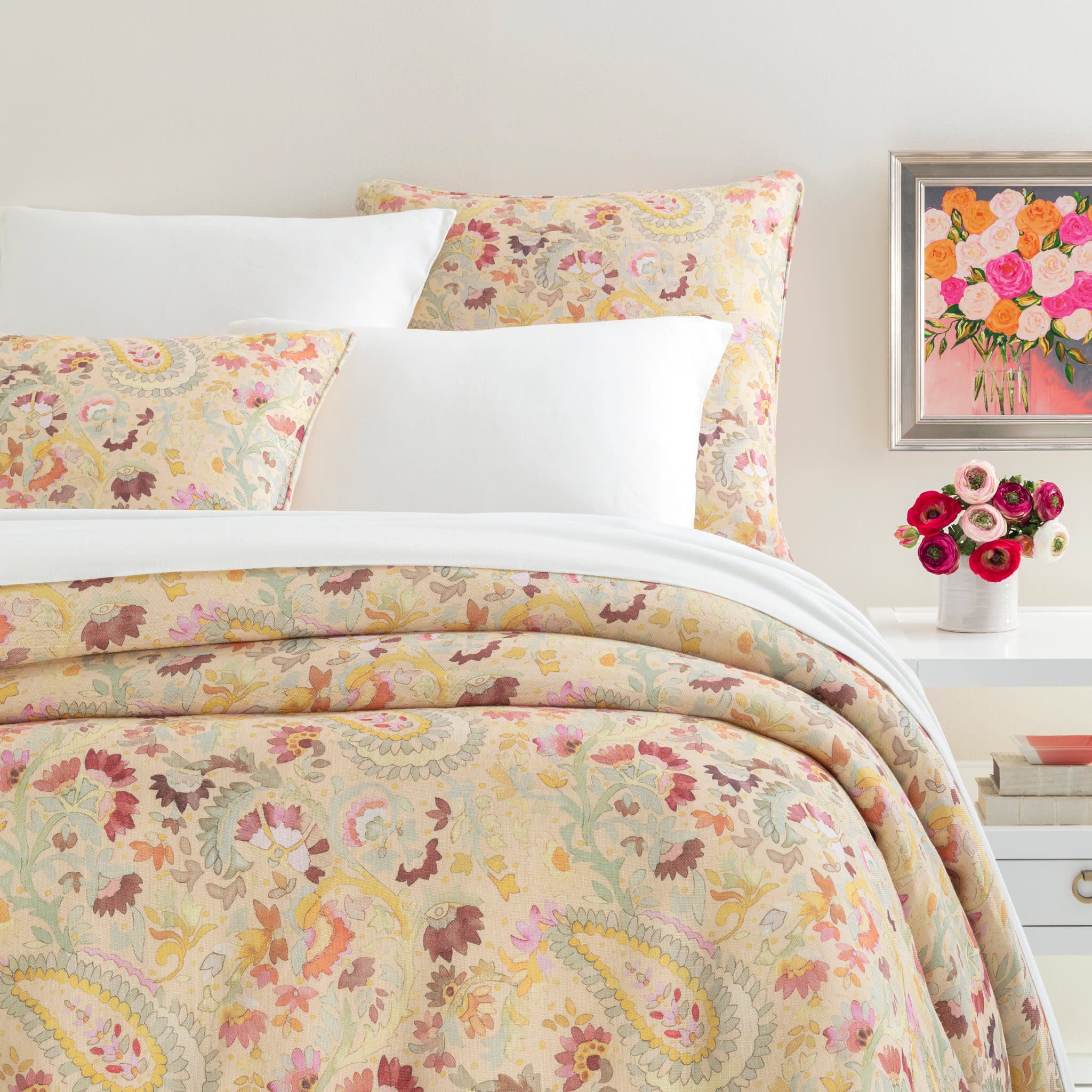 Ines Linen Duvet Cover | Multi