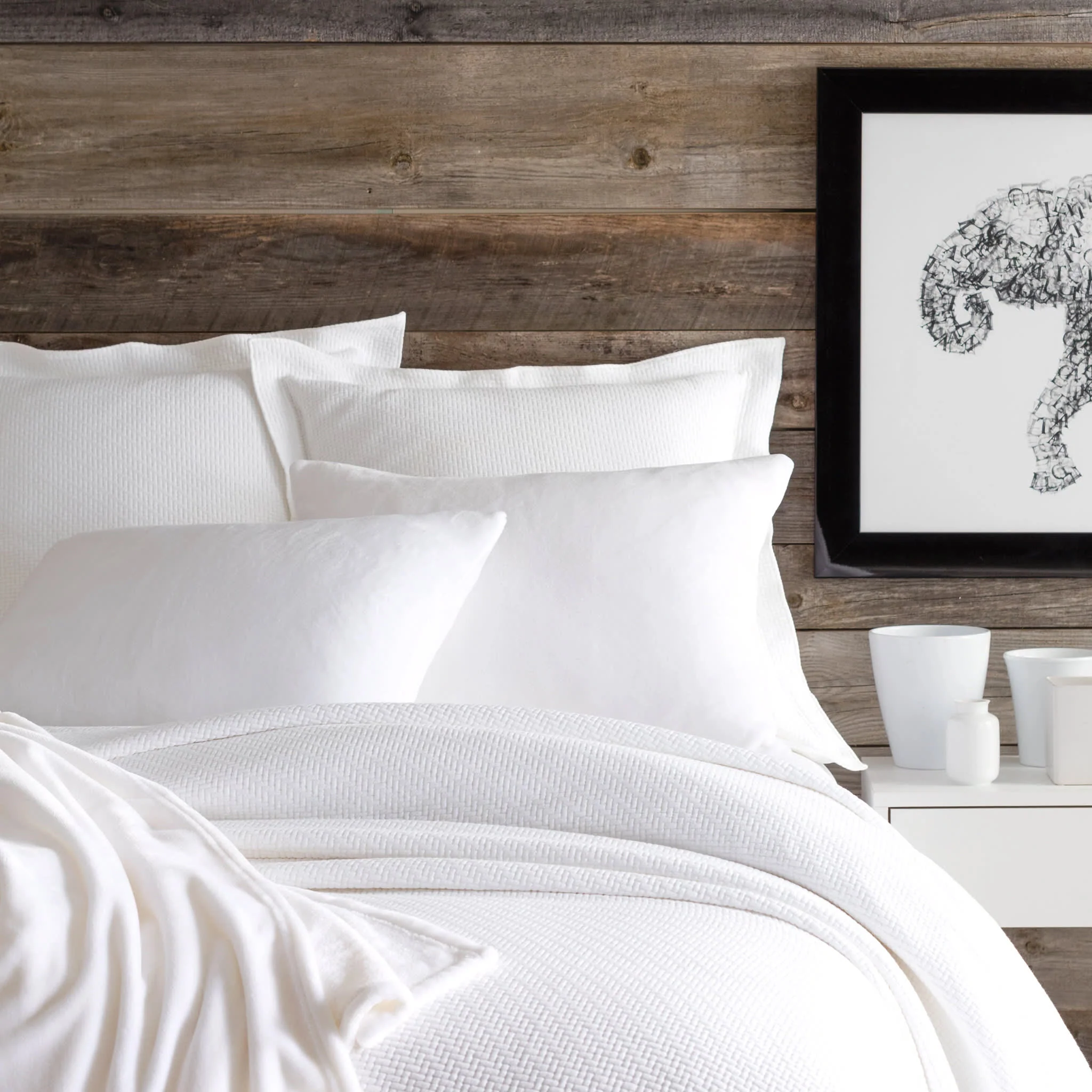 Interlaken Matelasse Sham | White