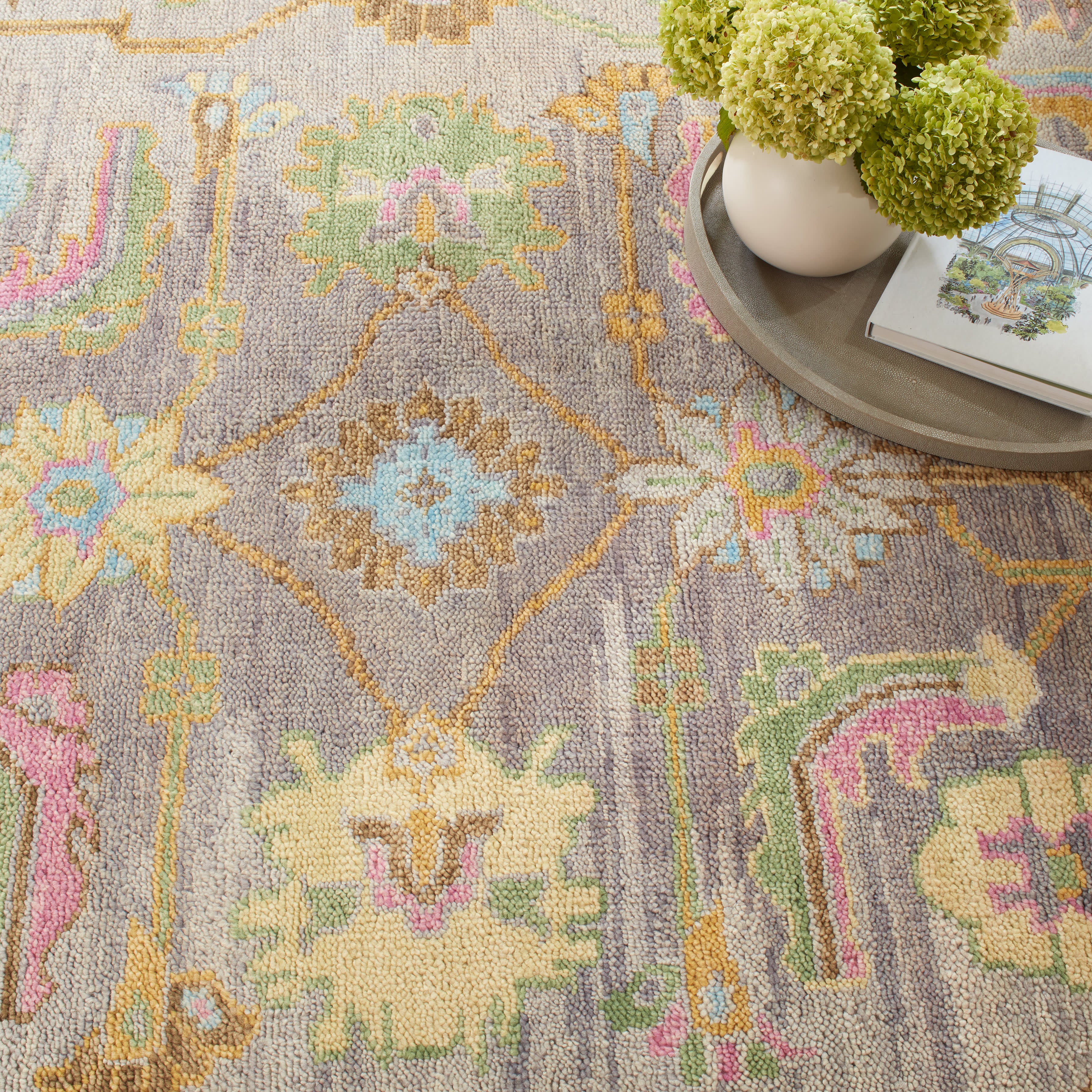 Iris Hand Knotted Wool Rug | Multi - Image 3