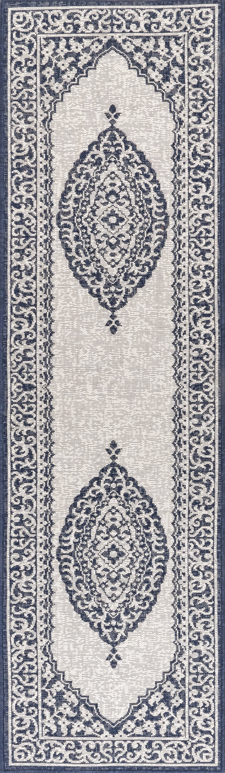 Iris Medallion Indoor/Outdoor Rug | Navy
