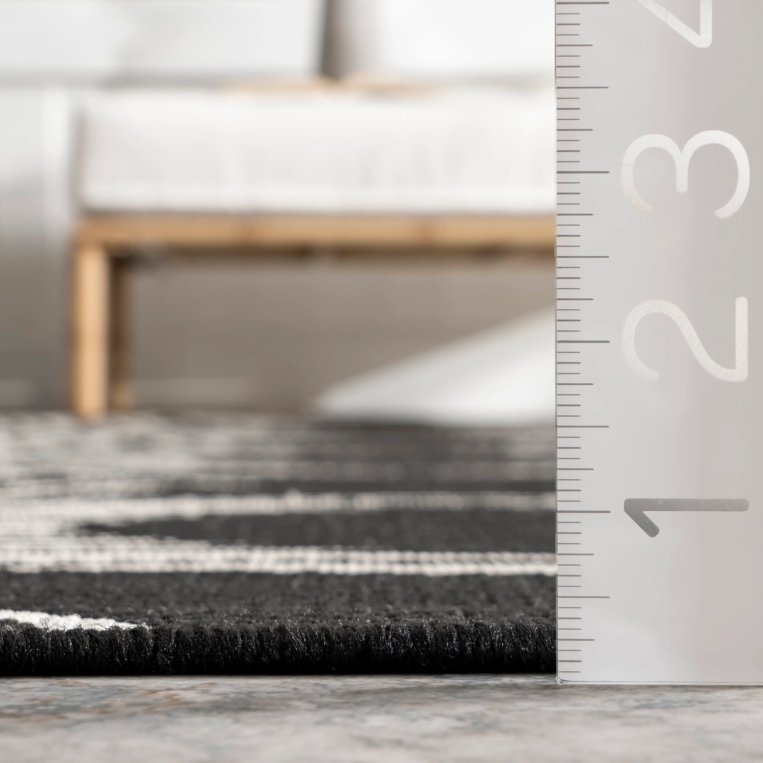 Iris Totem Indoor/Outdoor Flatweave Rug | Black - Image 5
