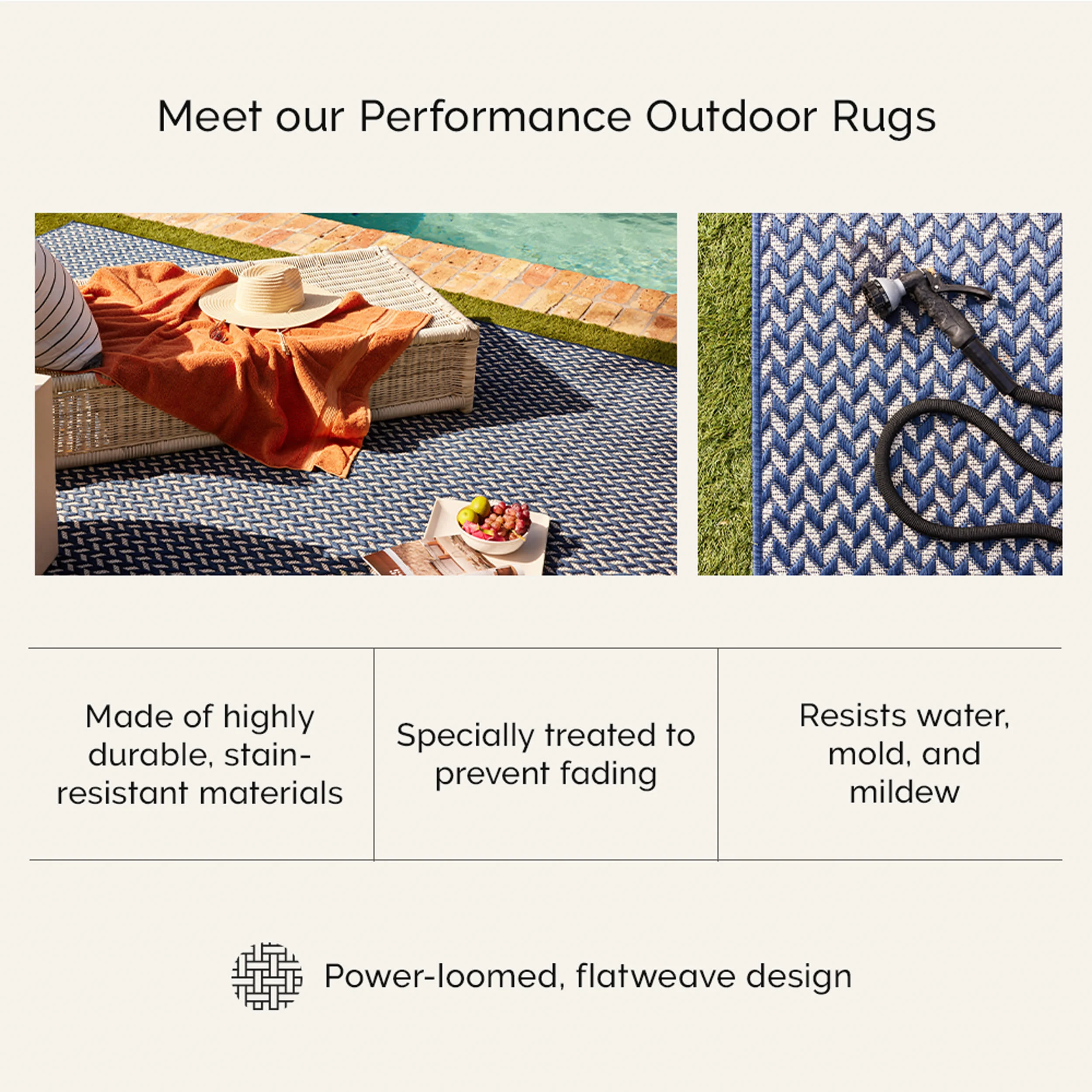 Iris Totem Indoor/Outdoor Flatweave Rug | Blue - Image 6