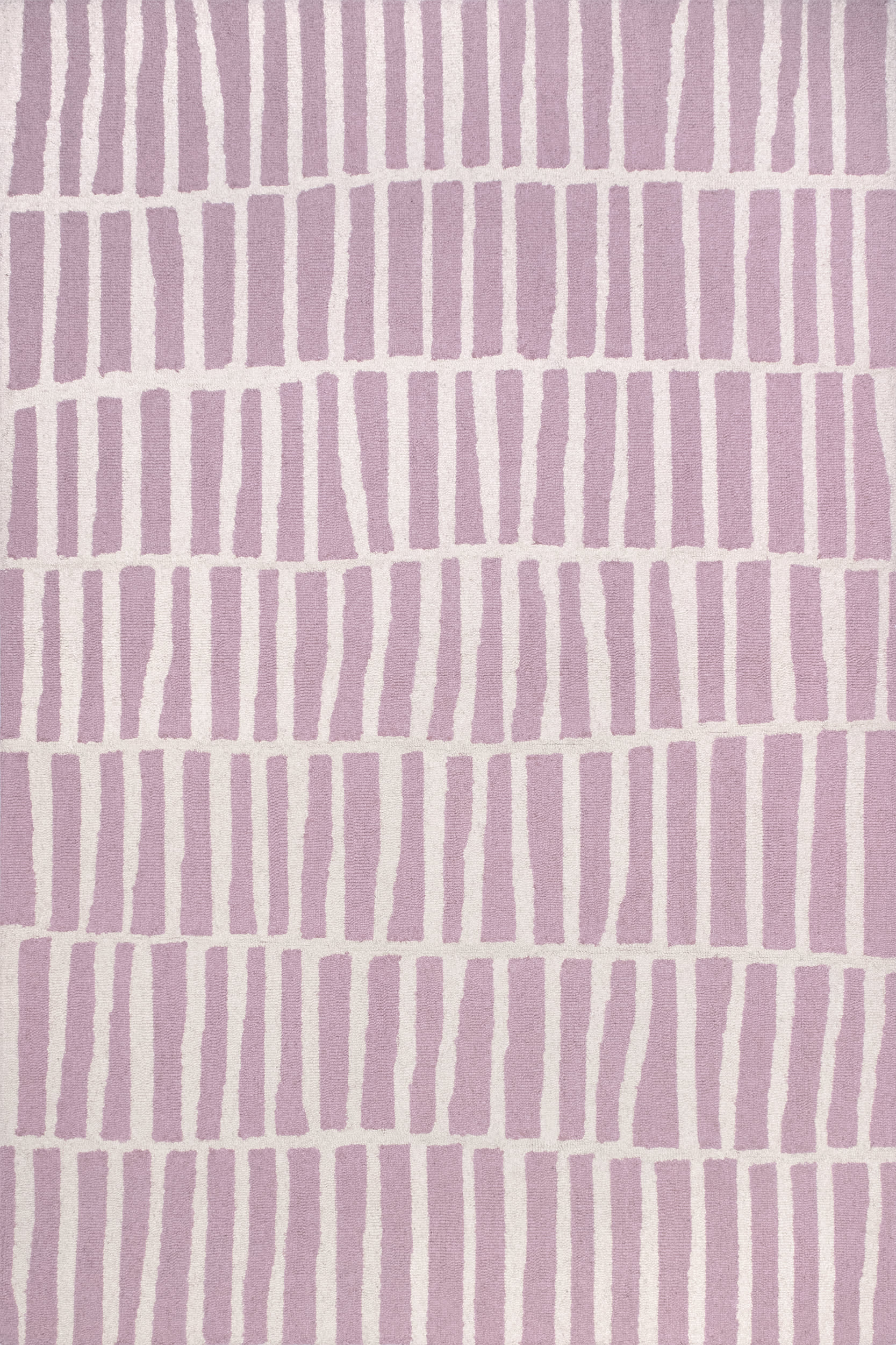 Irregular Parallel Bars Rug | Baby Pink