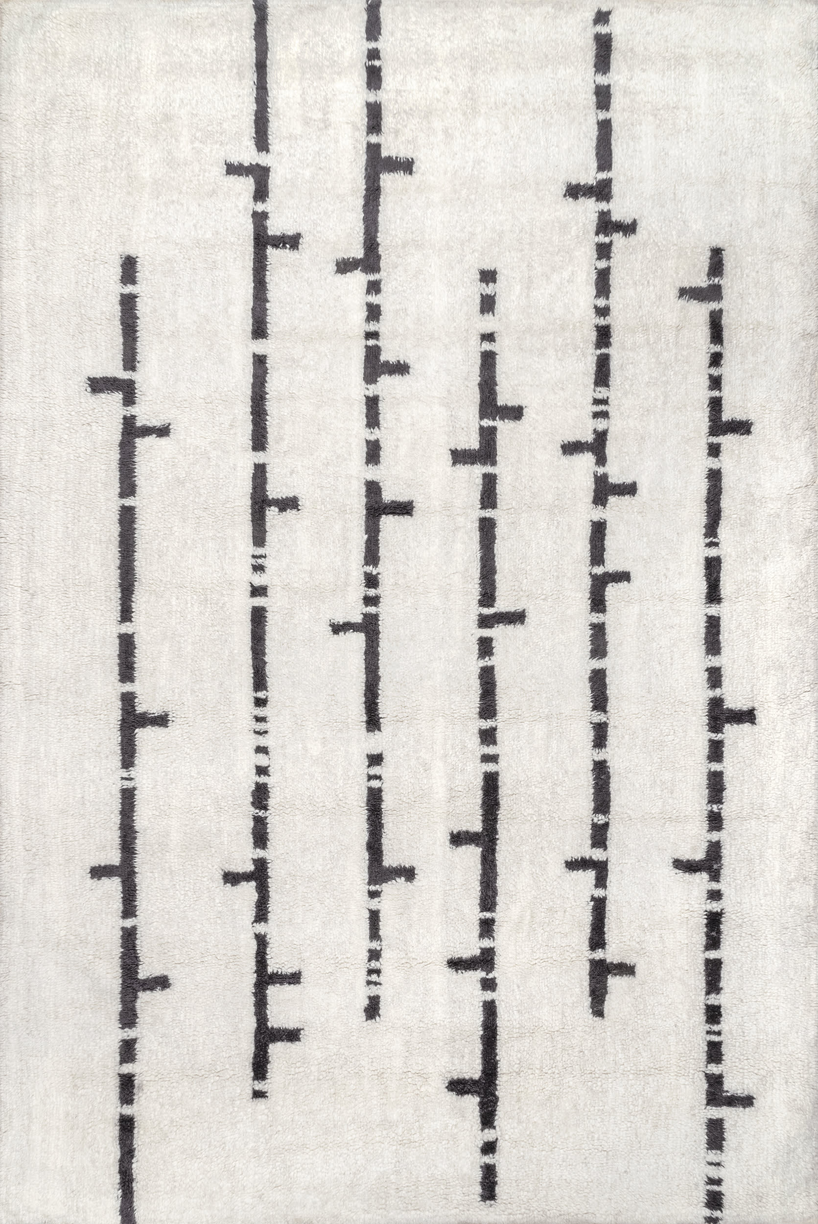 Isabelle Washable Bars Rug | Ivory