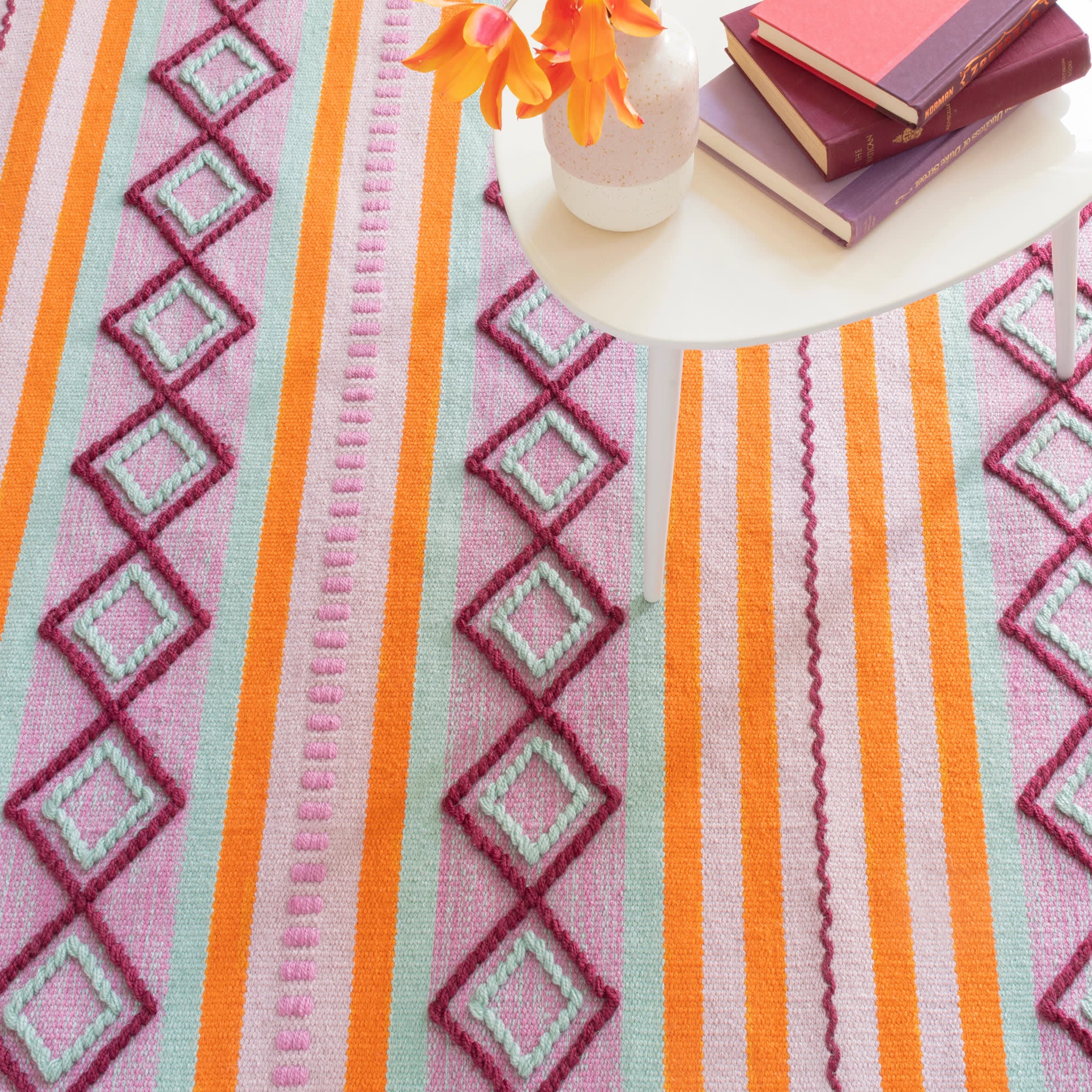 Isla Stripe Handwoven Indoor/Outdoor Rug | Multi - Image 4