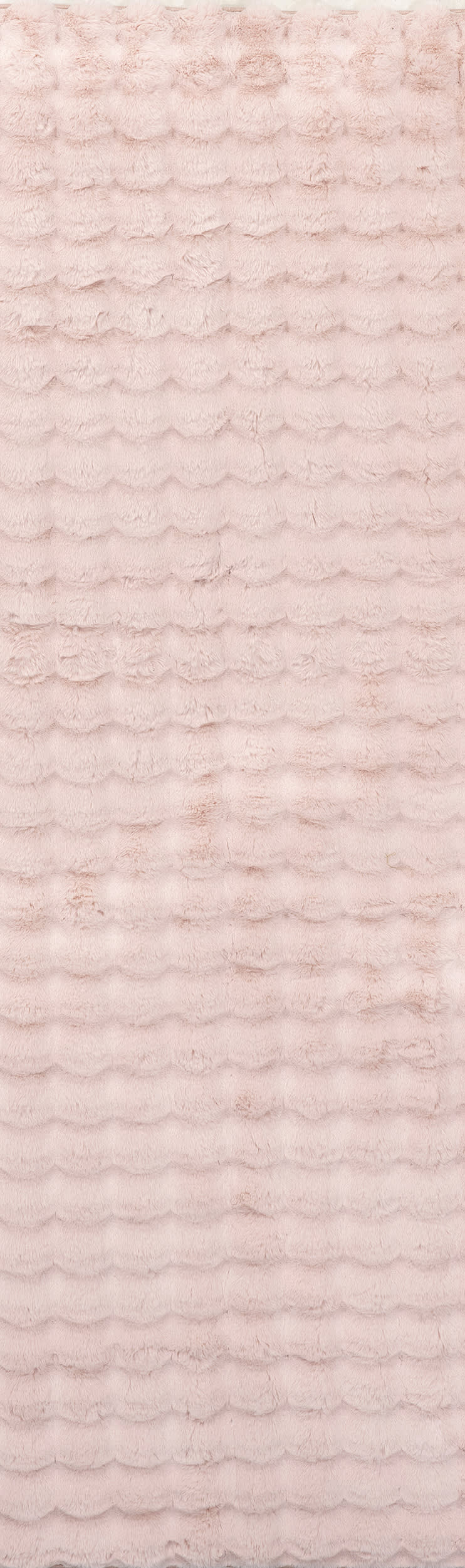 Ivana Checkered Plush Cloud Washable Rug | Blush