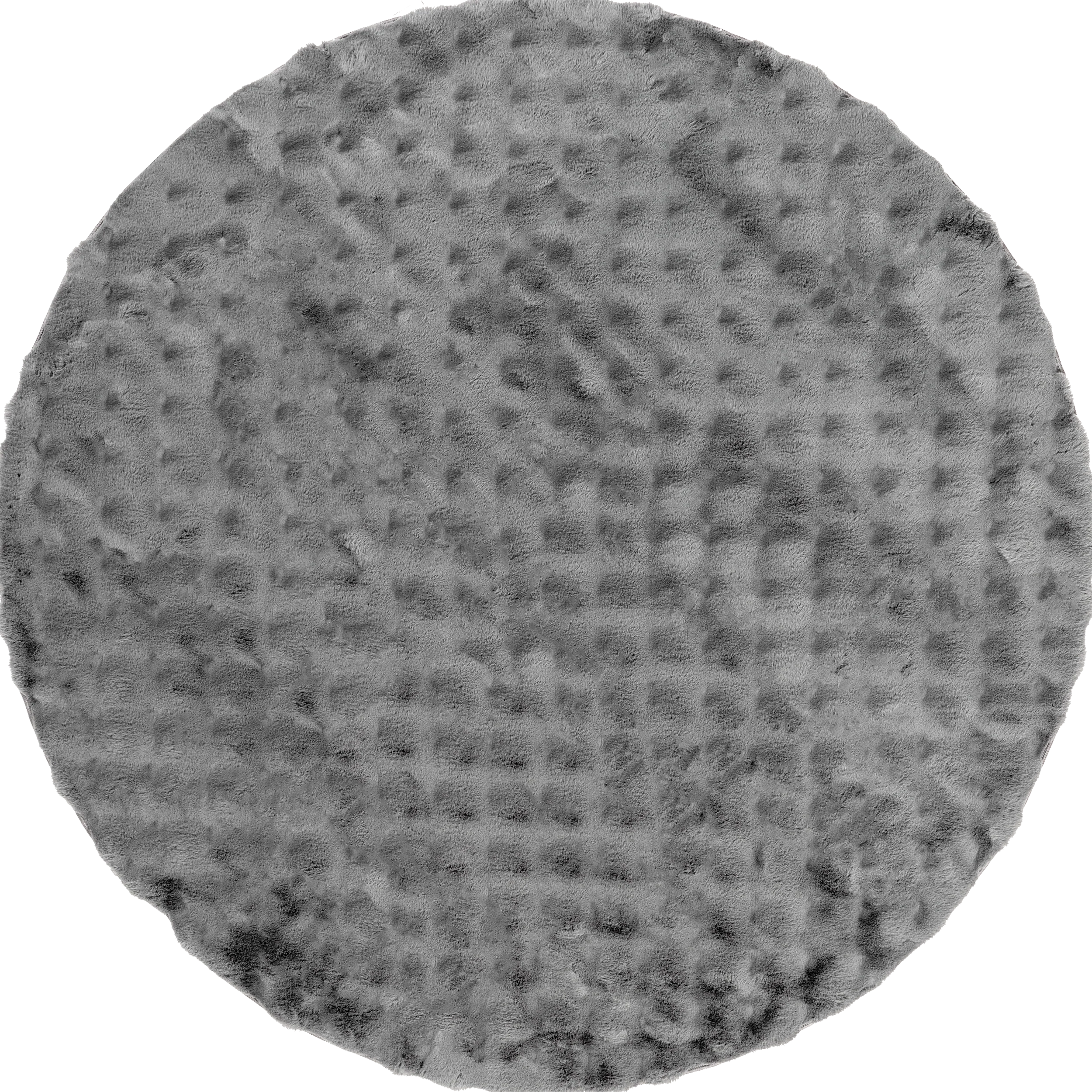 Ivana Checkered Plush Cloud Washable Rug | Dark Grey
