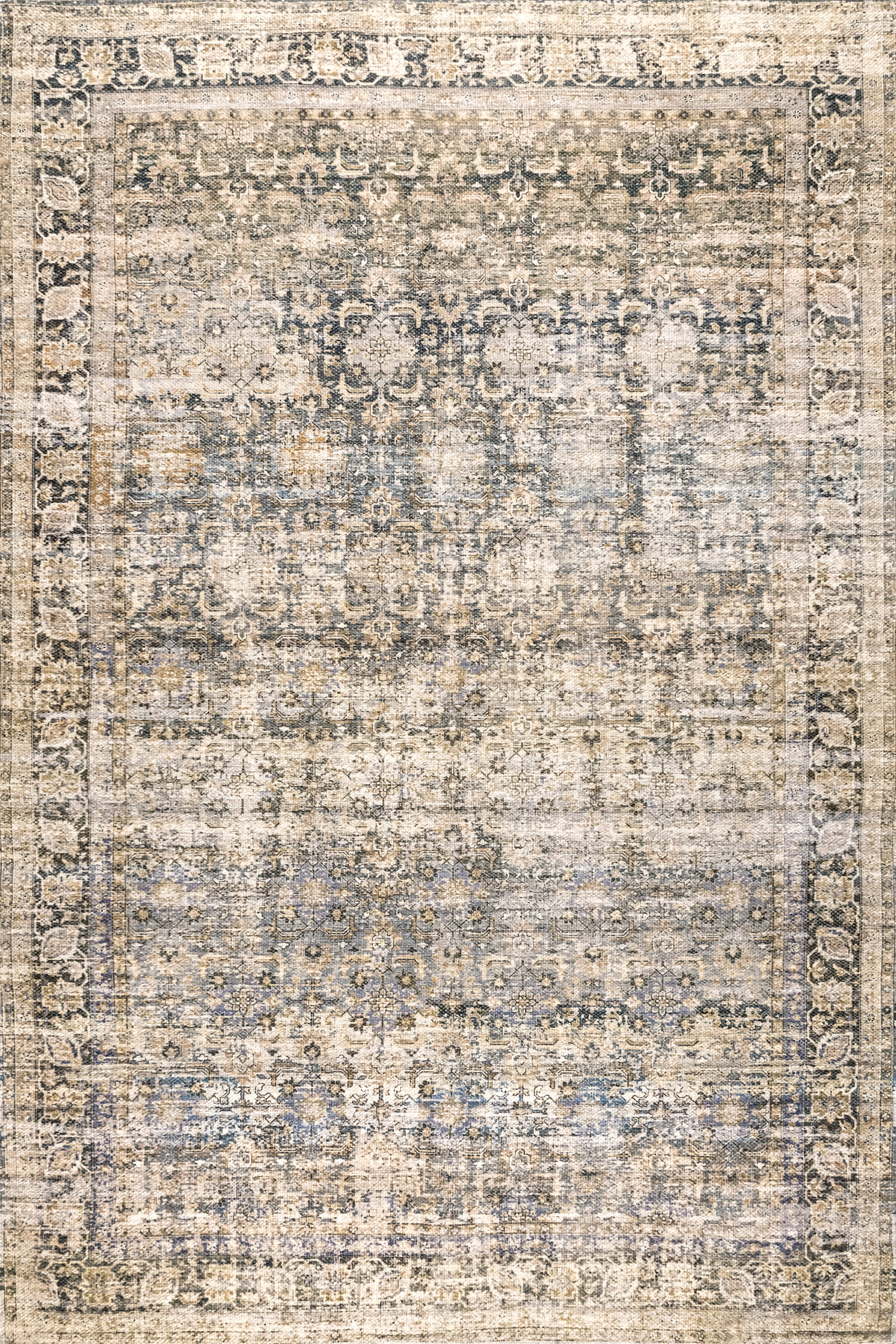 Ivanna Bordered Faded Rug | Beige