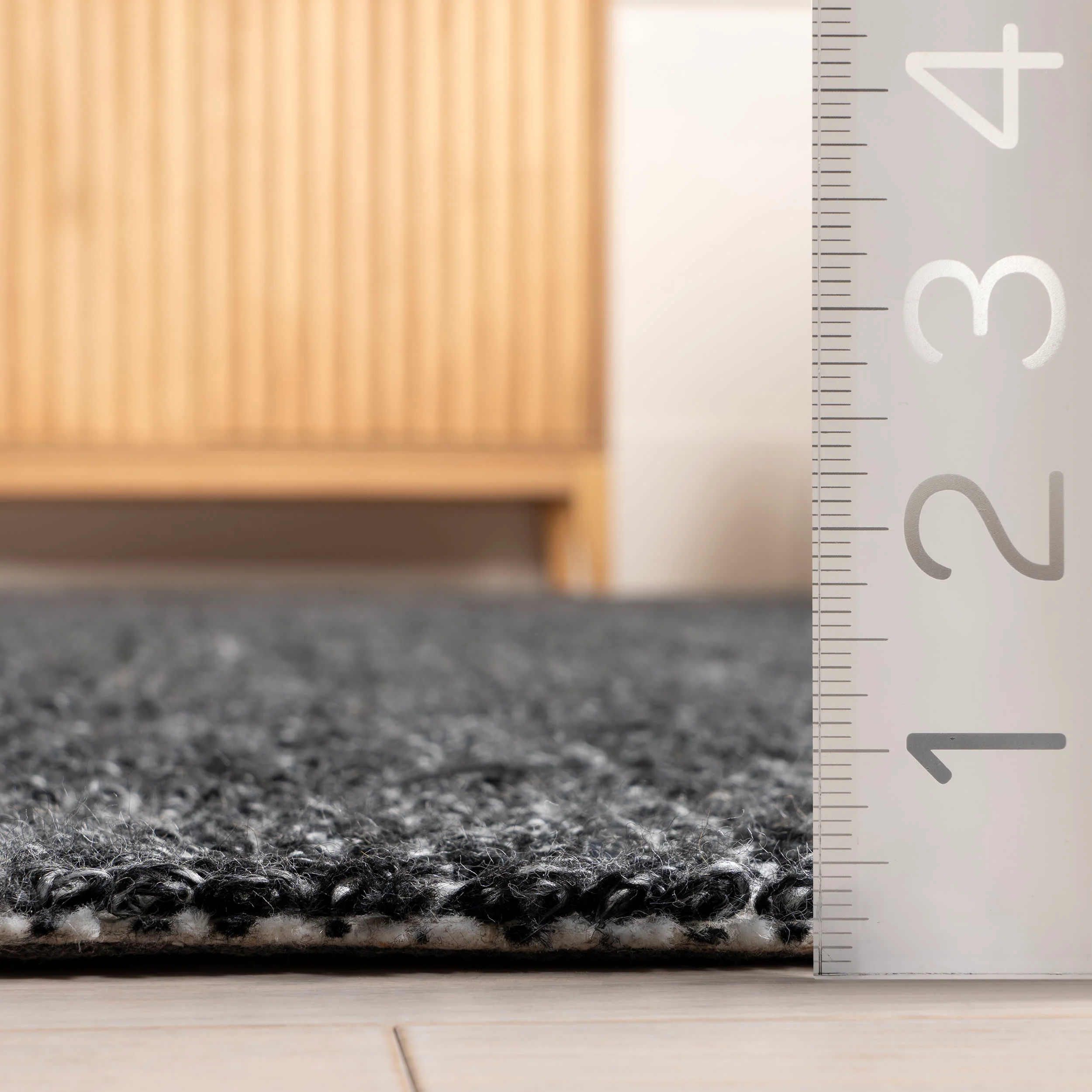 Jacinta Solid Rug | Dark Grey - Image 5