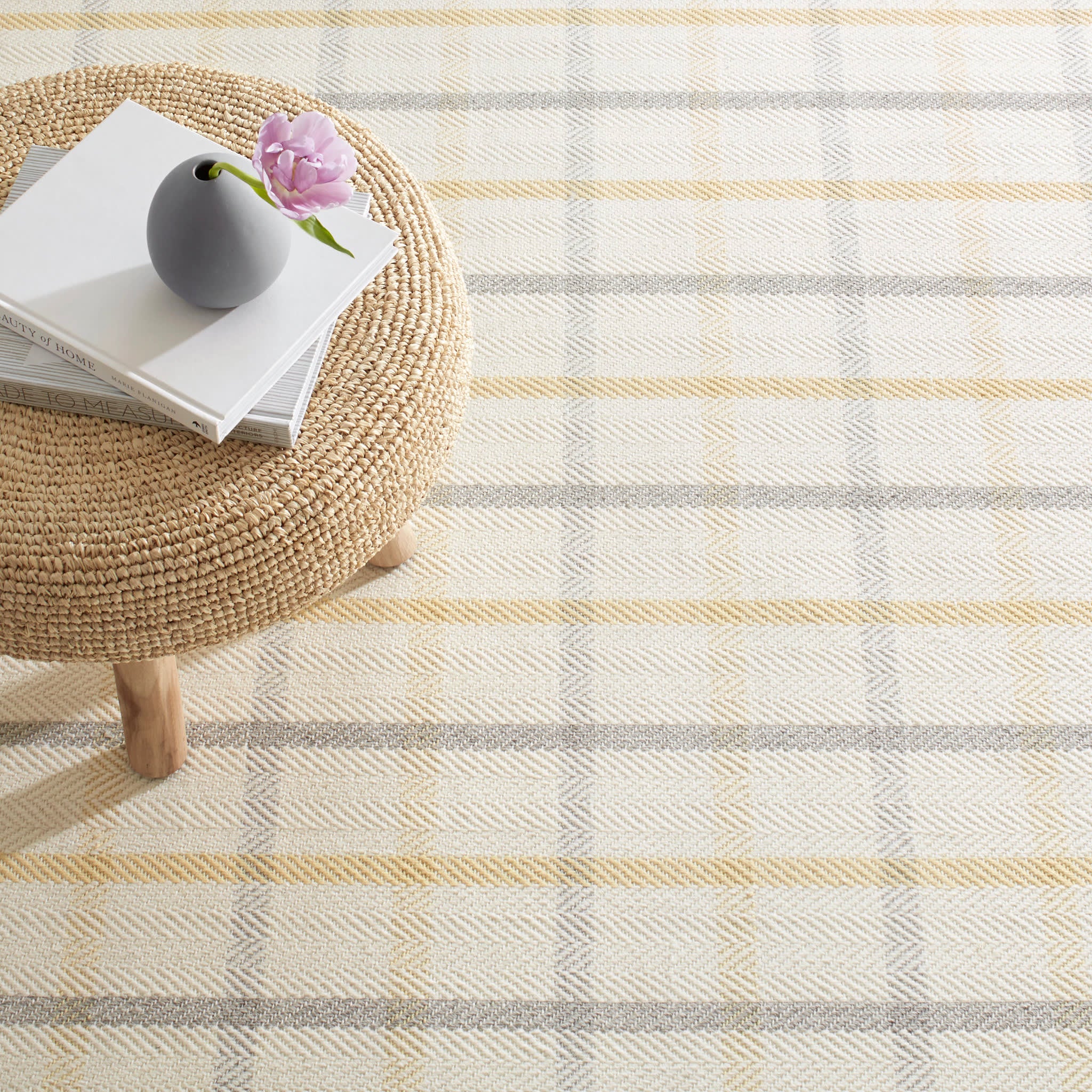 Jackson Woven Wool Custom Rug | Ivory/Grey - Image 3