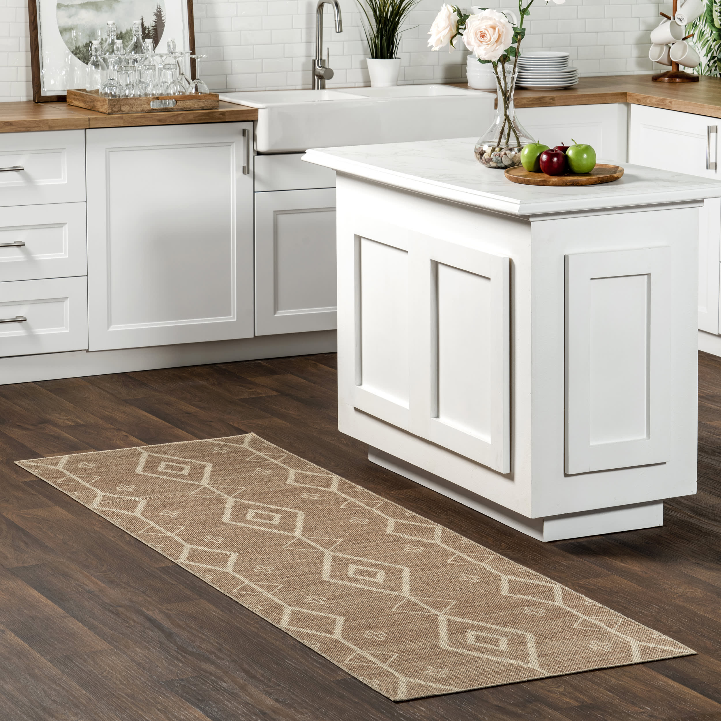Jamima Easy-Jute Washable Southwestern Rug | Brown - Image 2