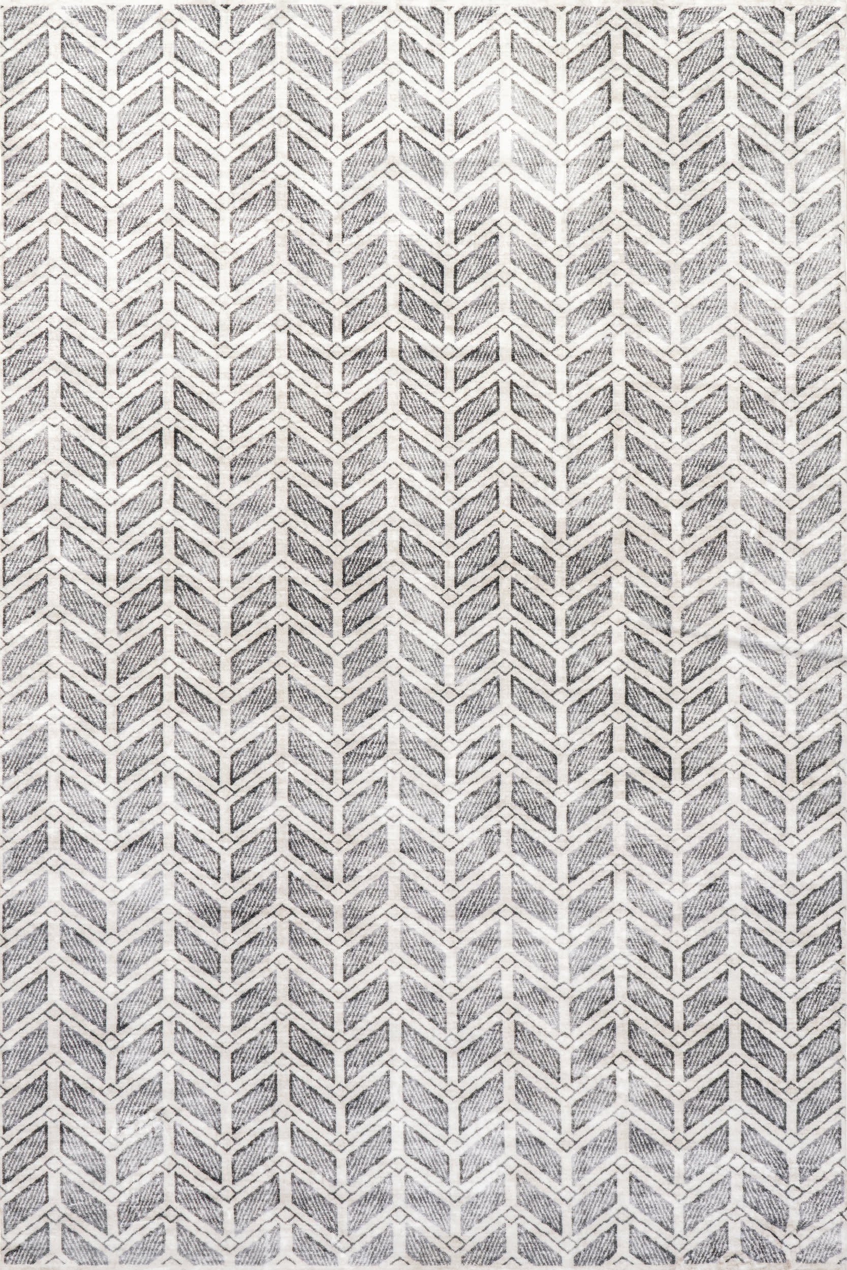 Janae Chevron Washable Rug | Grey